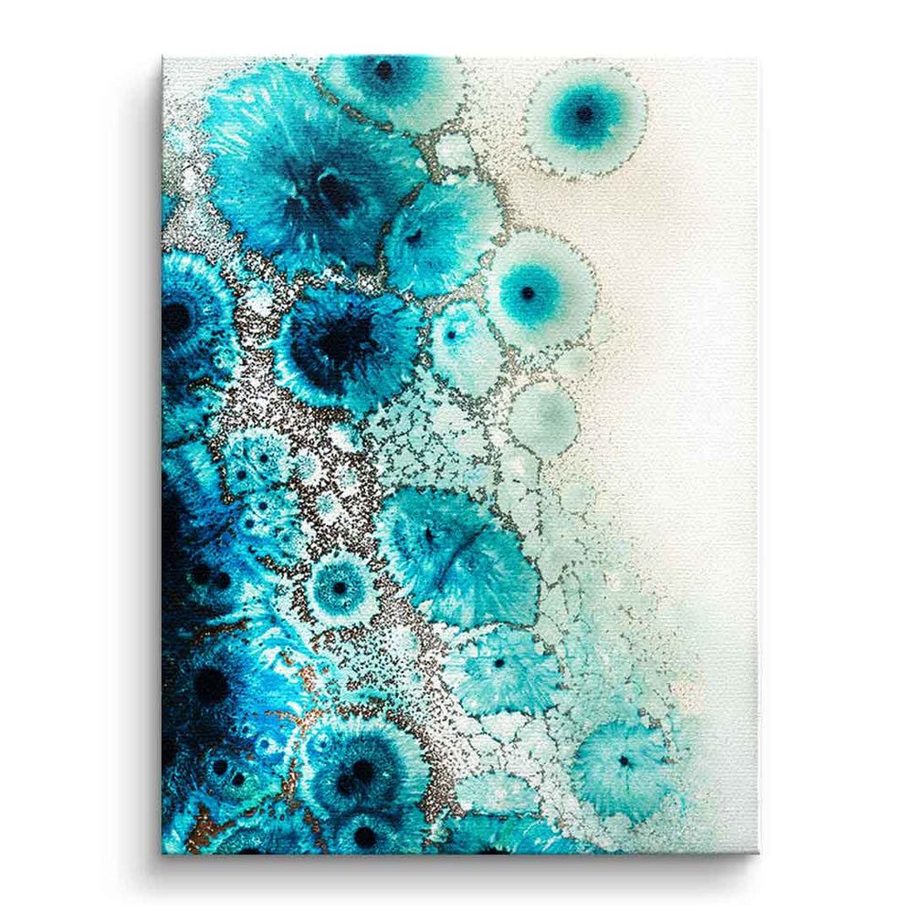 DOTCOMCANVAS® Leinwandbild Aqua Aurora 3, Leinwandbild Aqua Aurora 3 blau türkis abstrakt Wandbild Kunstdruck