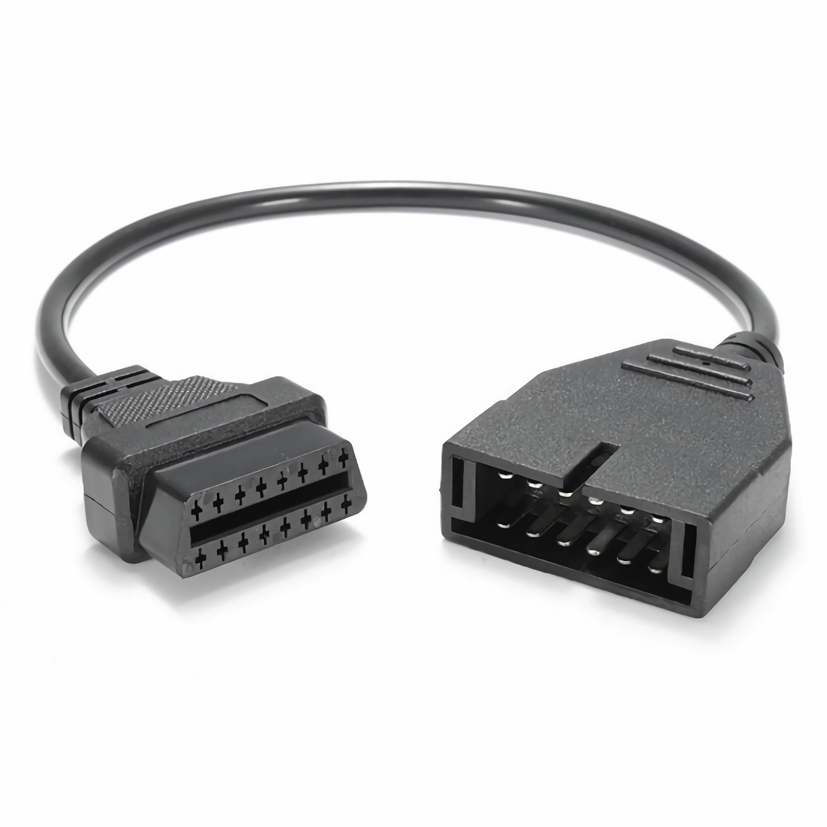 Bolwins K56C Diagnoseadapter OBD1 auf OBD2 – GM Chevrolet 12-Pin zu 16-Pin Elektro-Kabel, 12-Pin Stecker, OBD2 16-Pin Norm Buchse (40 cm), Verbindung von OBD2-Diagnosegerät mit GM 12-Pin Diagnoseanschluss