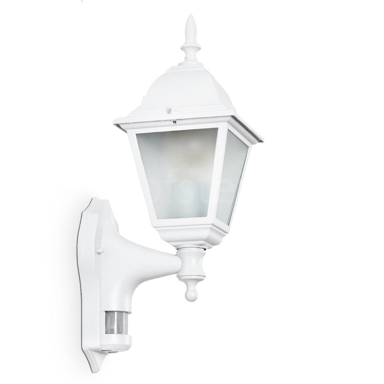 hofstein Außen-Wandleuchte Wandlampe mit Bewegungsmelder in antikem Look aus Metall/Glas, ohne Leuchtmittel, Wandleuchte aufwärts, Außenleuchte für Terrasse, E27
