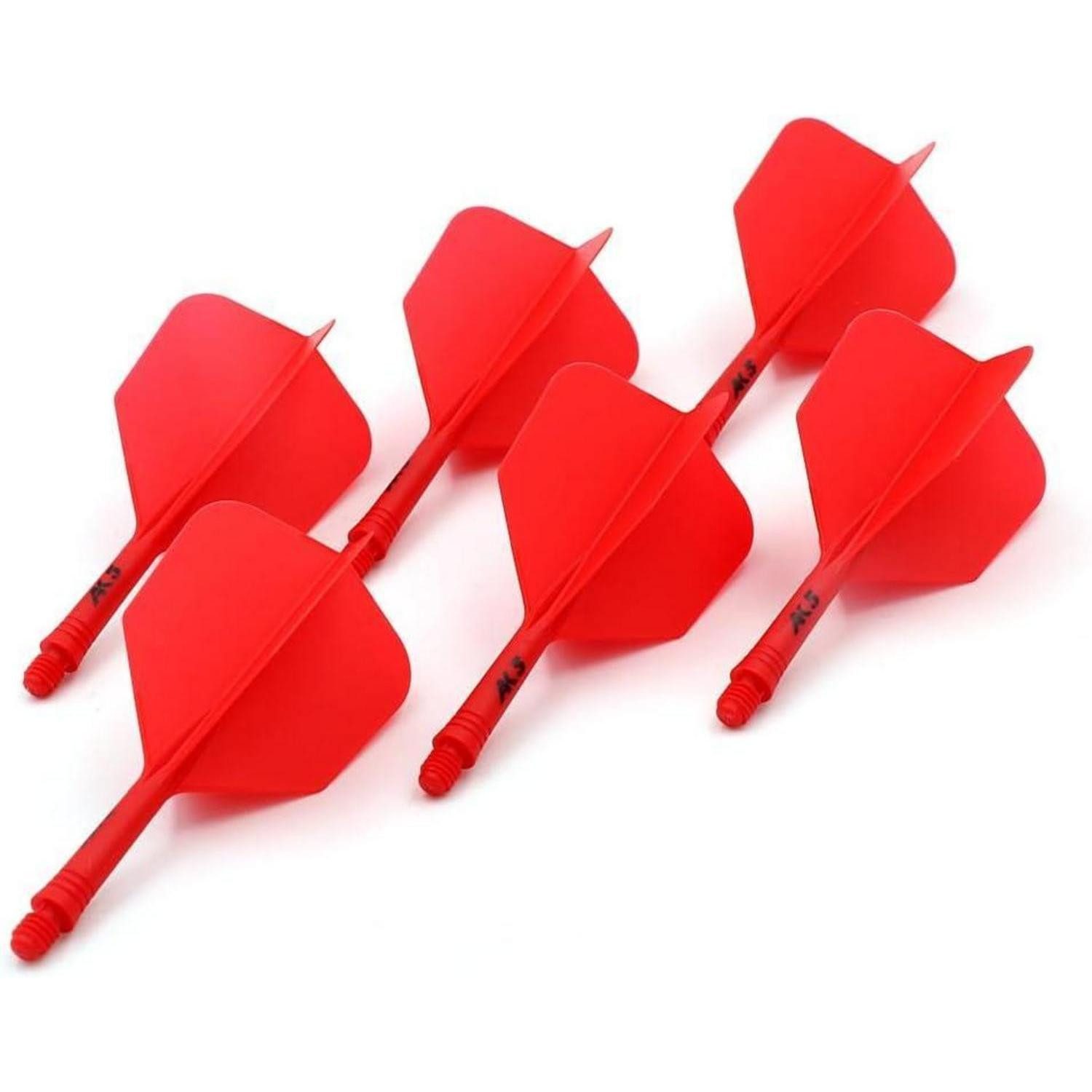 LuxusKollektion Pfeilschaft Dartschäfte Flights Schaftlänge 21mm-große Flügelform-komplett rot