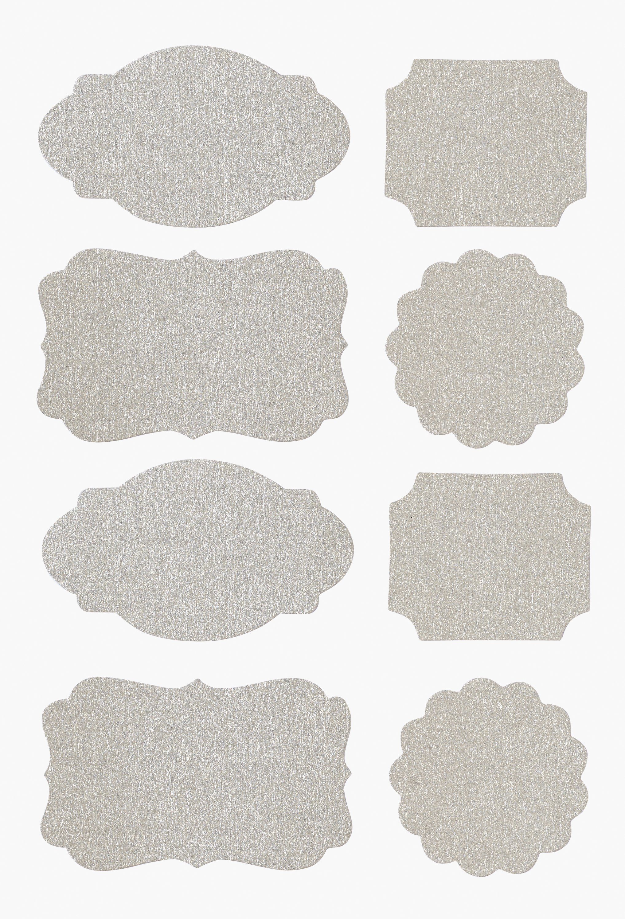 HobbyFun Sticker Papieretiketten, (32-tlg), 32 Stück 3 cm - 5 cm