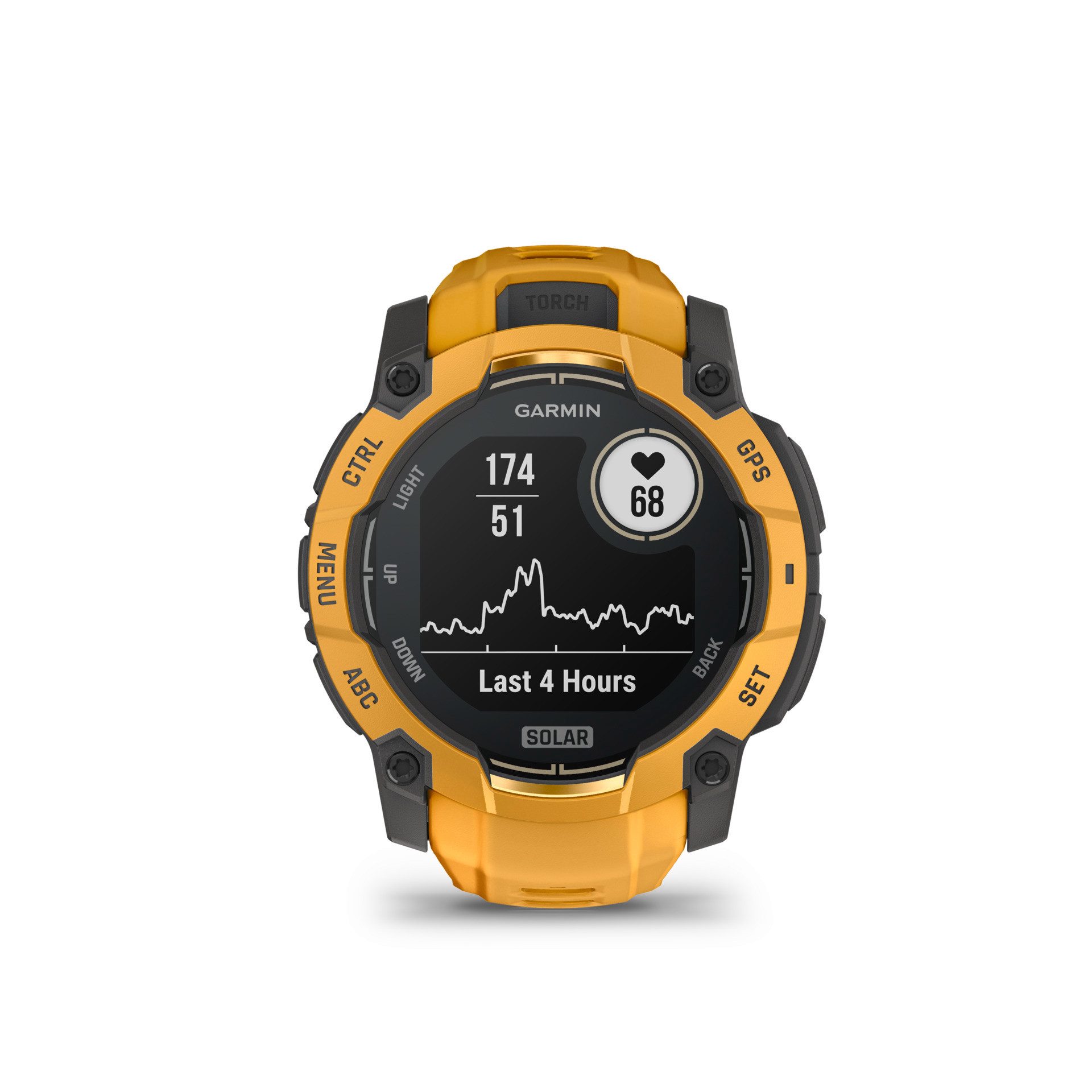 Garmin Instinct 3 Solar - 50 mm Smartwatch (3,3 cm/1,3 Zoll) grau|orange