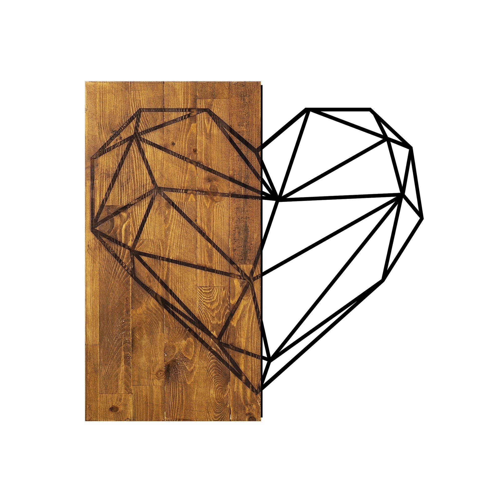 Wallity Wanddekoobjekt 50% WOOD (Thickness: 3 cm) / 50% METAL, 58 x 58 cm L günstig online kaufen