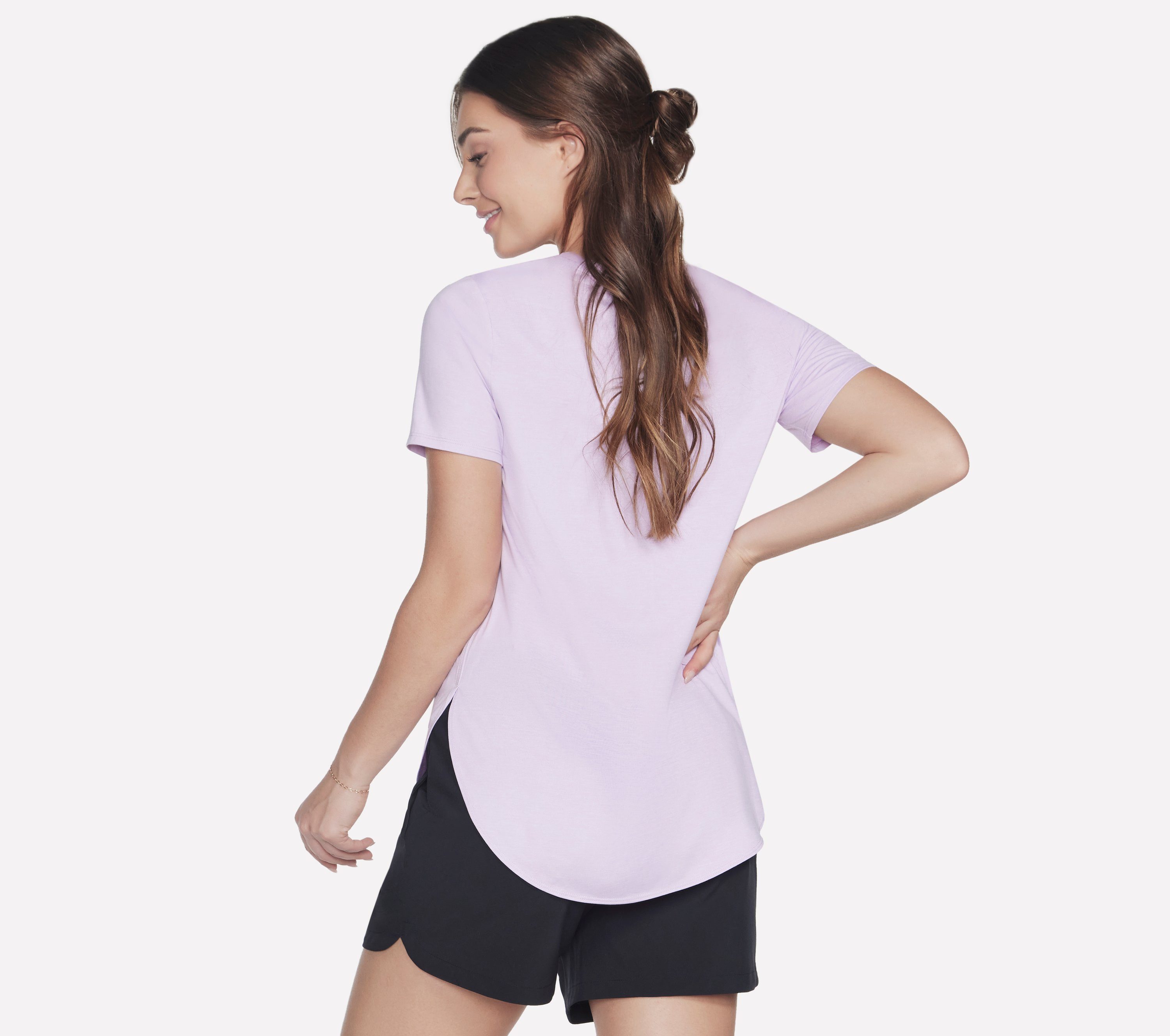 Skechers Funktionsshirt Tunic Tee mit Markenlabel, aus Polyester und Elasthan, elastisches Material