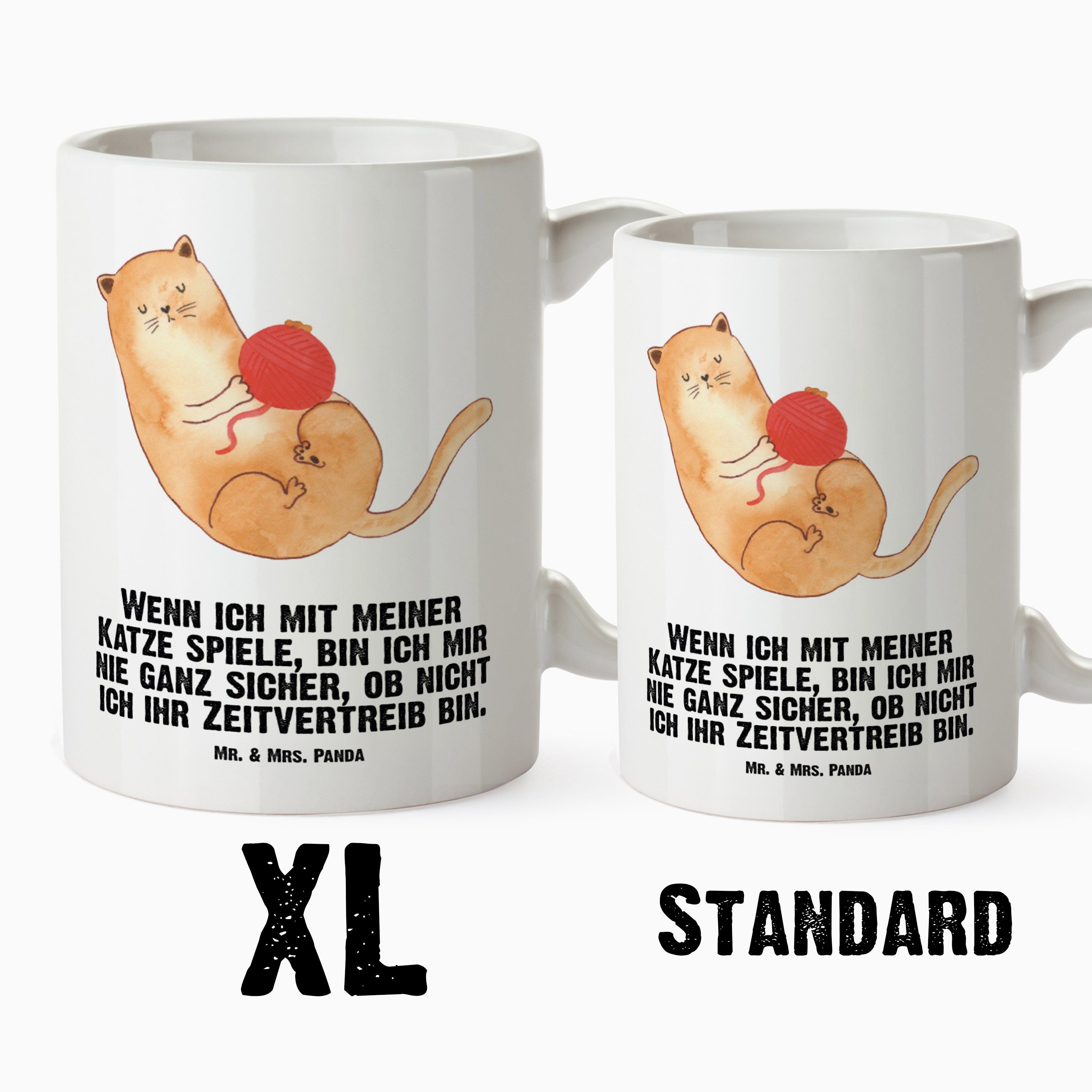 - Keramik XL Mrs. Tasse, Wollknäul Katzen Mr. Große Geschenk, & - XL spü, Spiel, Tasse Tasse, Tasse Panda Weiß