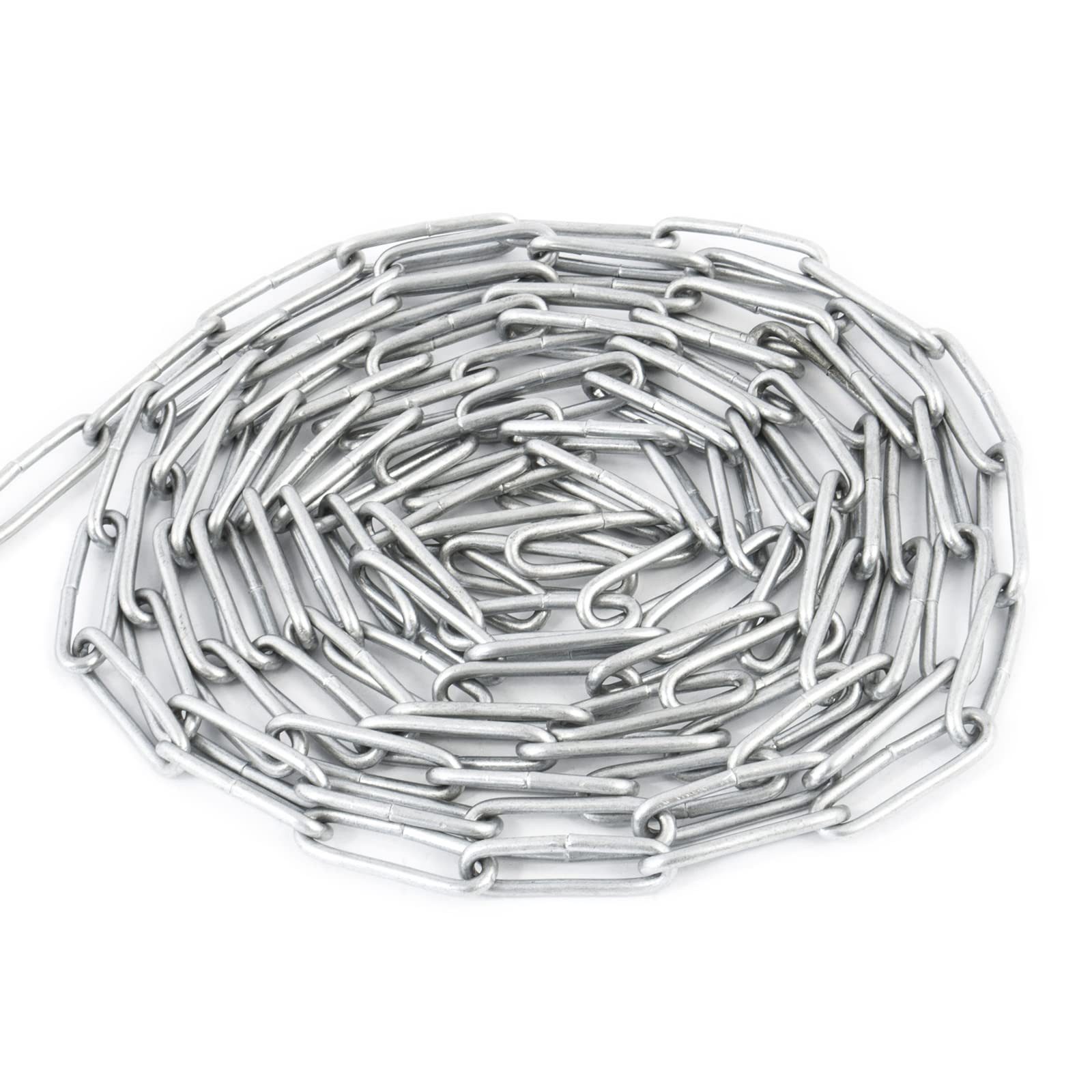 DQ-PP Stahlkette DQ-PP STAHLKETTE, 5m, 2-10mm, Langgliedrig C2, Rundstahlkette, Ø 2 mm, Absperrkette, Rundstahlkette, Eisenketten, Absperrketten, Zurrketten