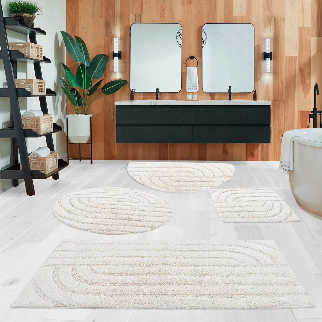 andas Badematte Marie Streifen, Scandi, Boho, modernes Muster, Höhe 13 mm, günstig online kaufen