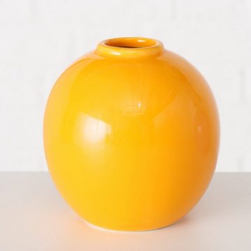 BOLTZE Dekovase 3er Set "Rondella" aus Keramik in lila/rosa/gelb, Vase (3 St)