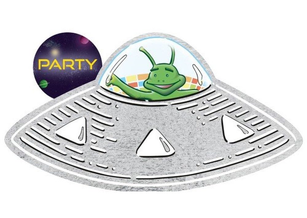 Amscan Einladungskarten amscan 16-tlg Einladungskarten-Set * SPACE PARTY *