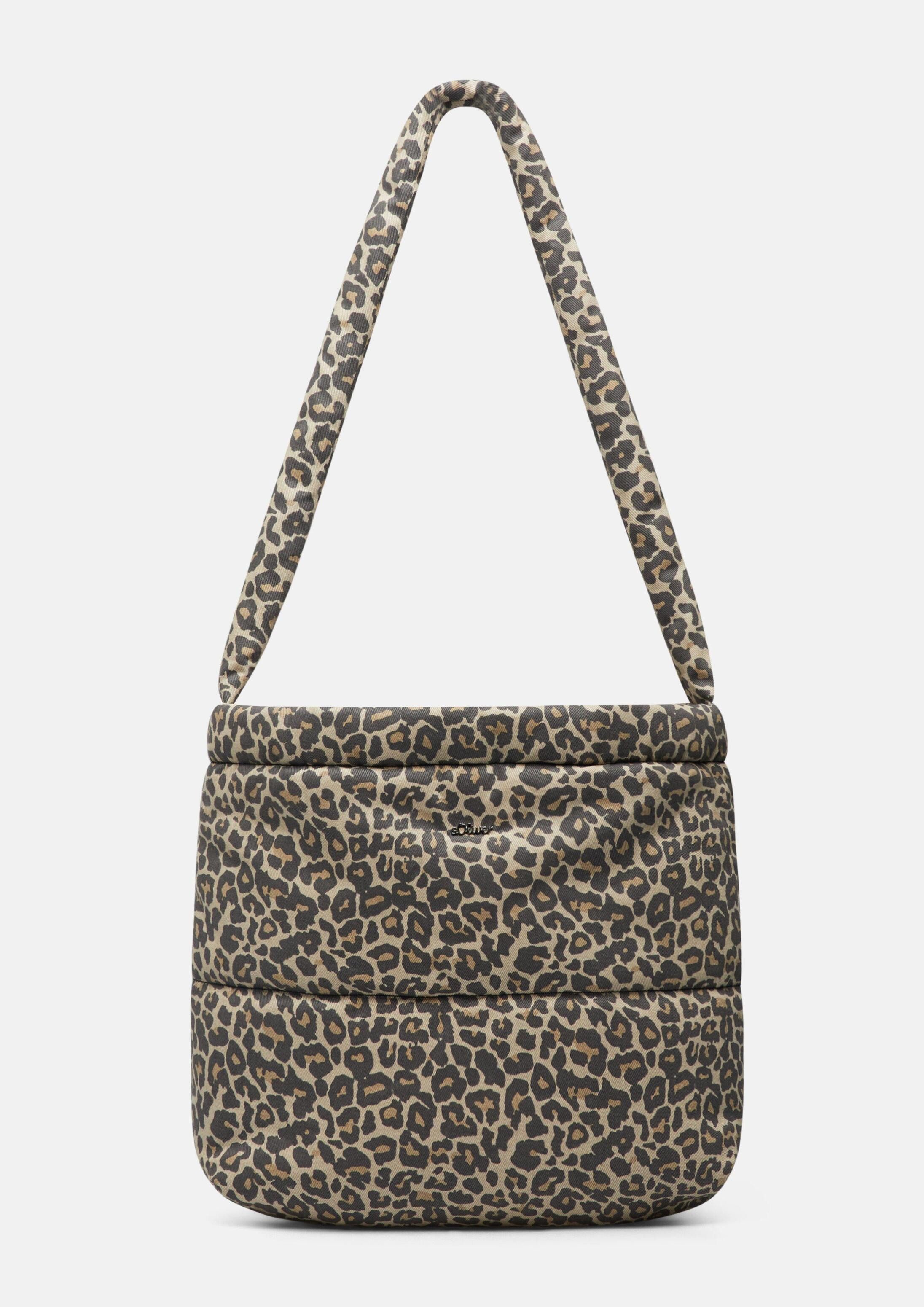 s.Oliver Schultertasche Tasche, Tasche mit Animal-Muster und Magnetverschluss