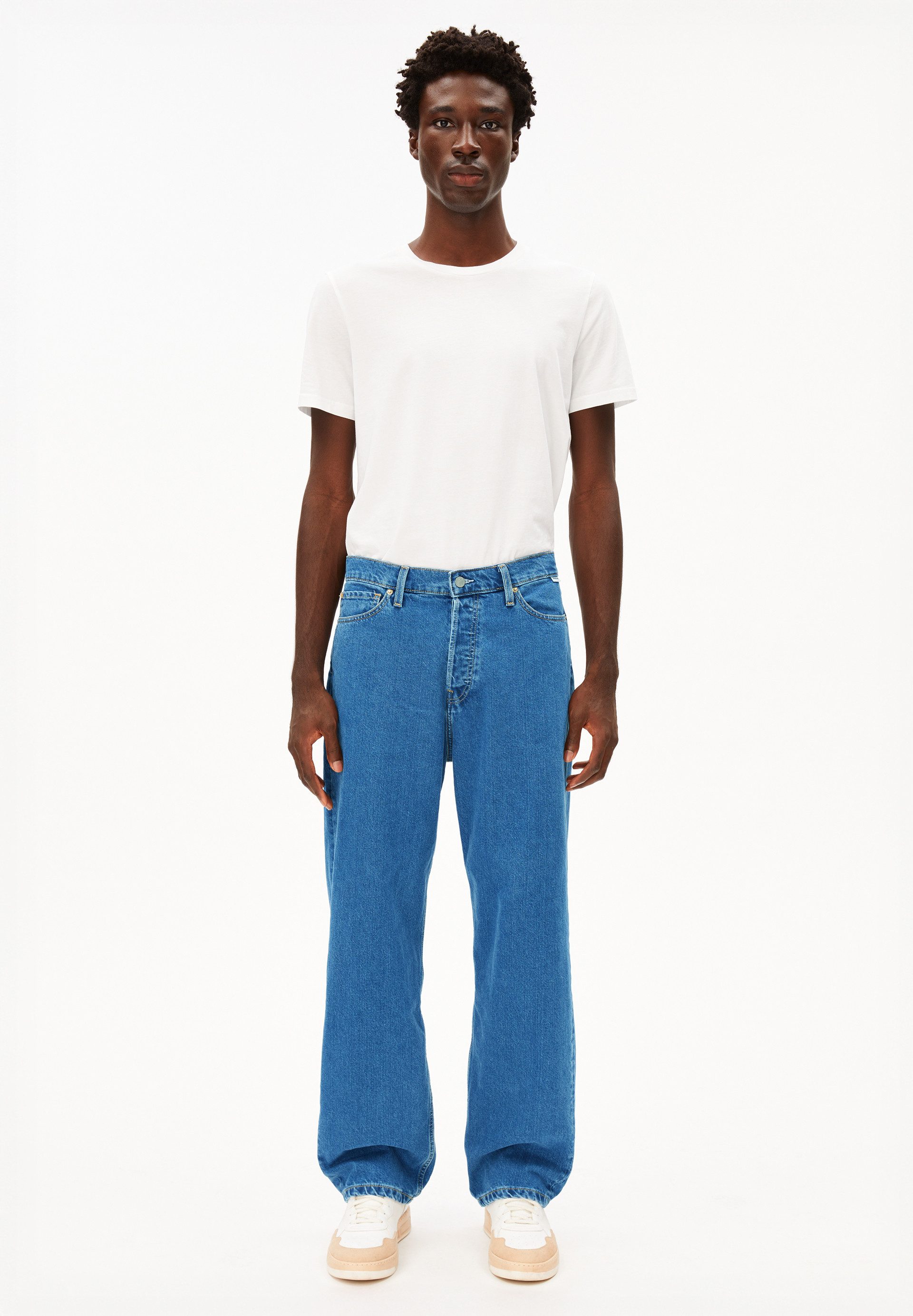 Armedangels Bootcut-Jeans JAAMEO Baggy Jeans recycelte Baumwolle (Non-Stretch, Baggy Fit) Mid waist