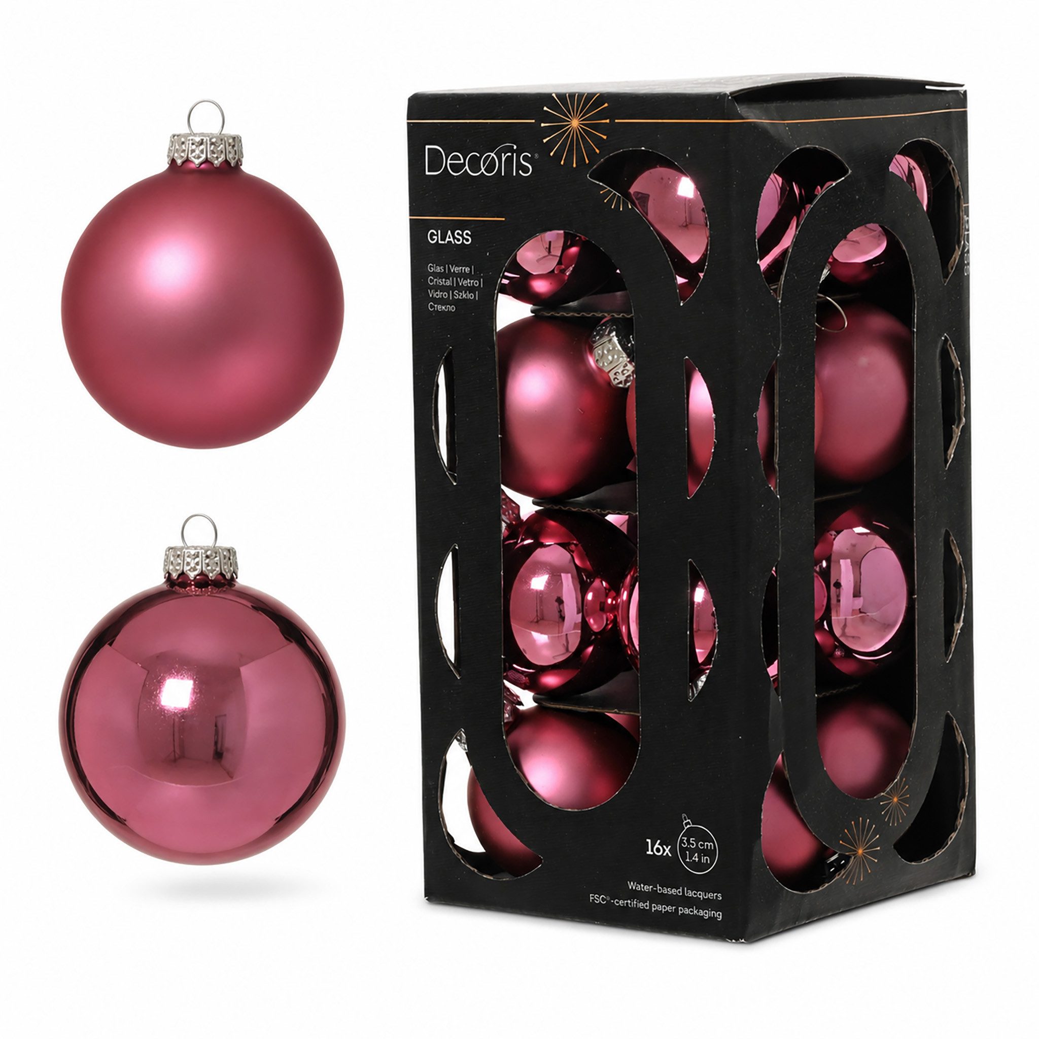 Altrosa Glas Weihnachtskugeln online kaufen