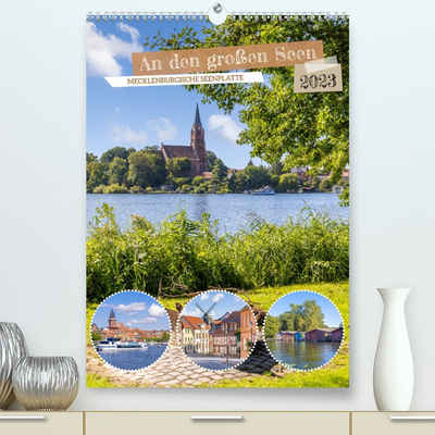 CALVENDO Wandkalender An den großen Seen der Mecklenburgischen Seenplatte (Premium, hochwertiger DIN A2 Wandkalender 2023, Kunstdruck in Hochglanz)