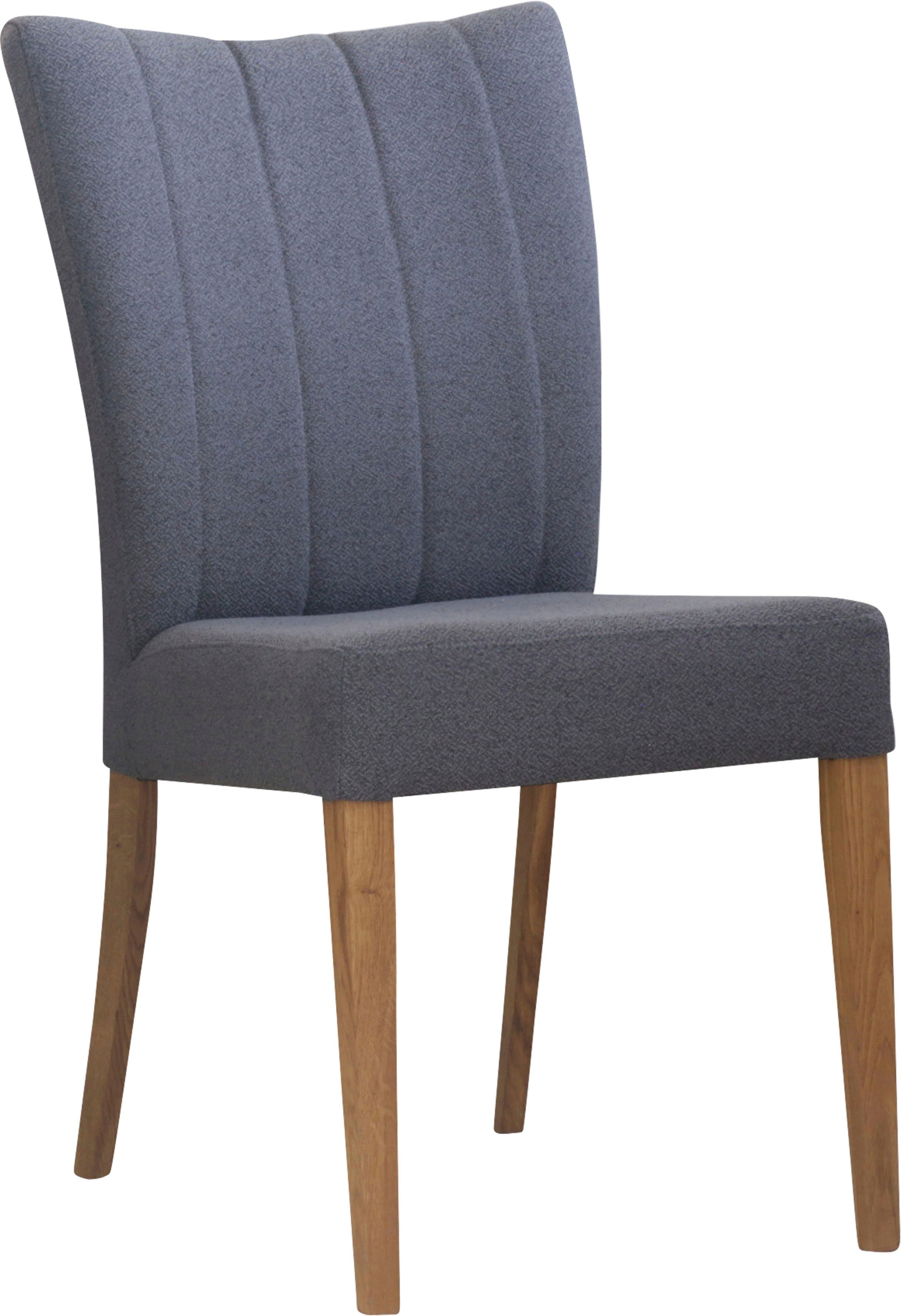 Home affaire 4-Fußstuhl "Dia", (Set), 2 St., Strukturstoff, Gestell Eiche m günstig online kaufen