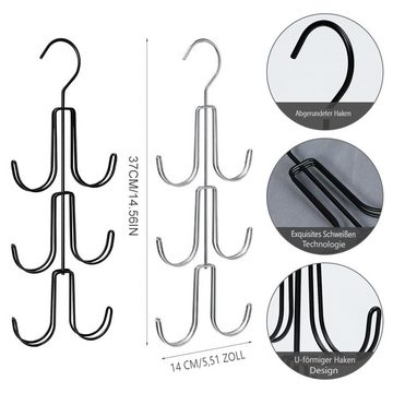 HIBNOPN Krawattenhalter Krawattenhalter Gürtelhalter Kleiderschrank Rack Multifunktionale Hook (2 St)