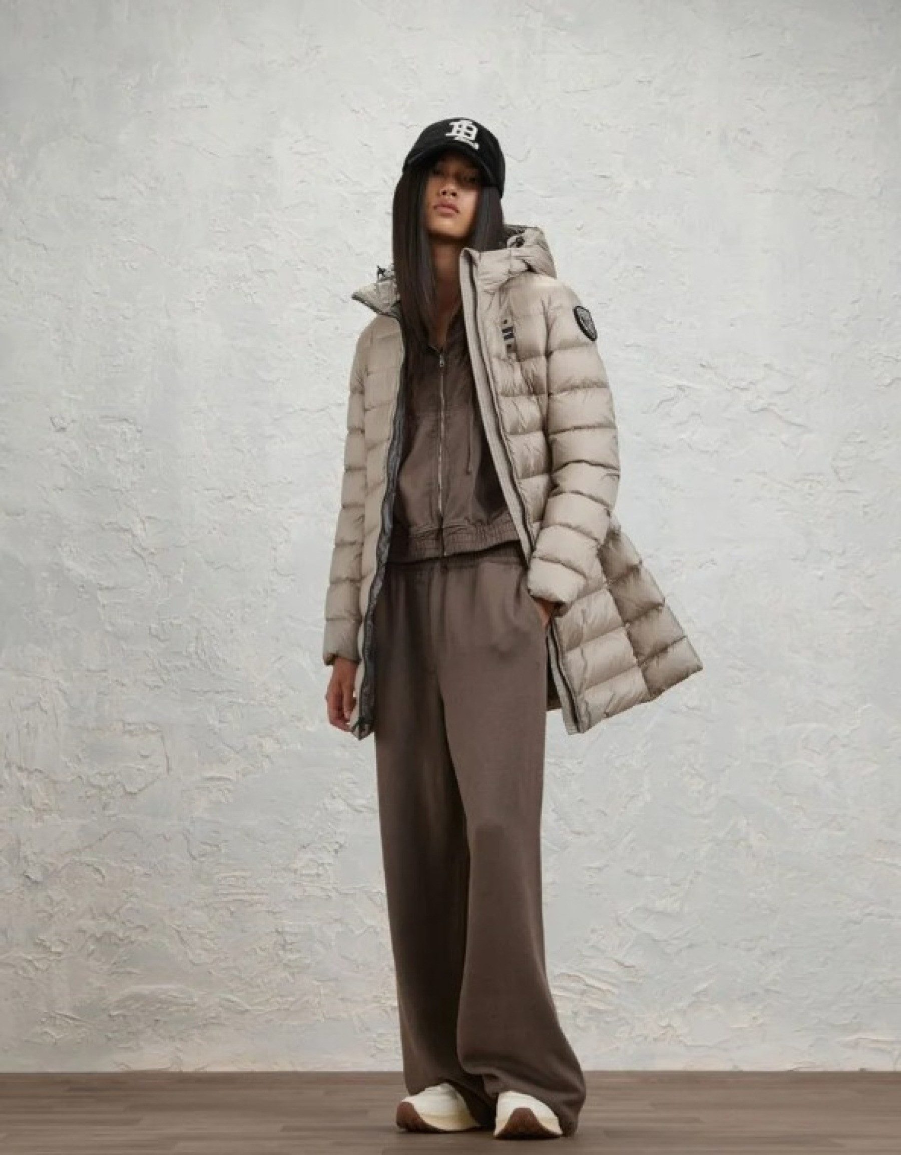 Blauer Steppjacke