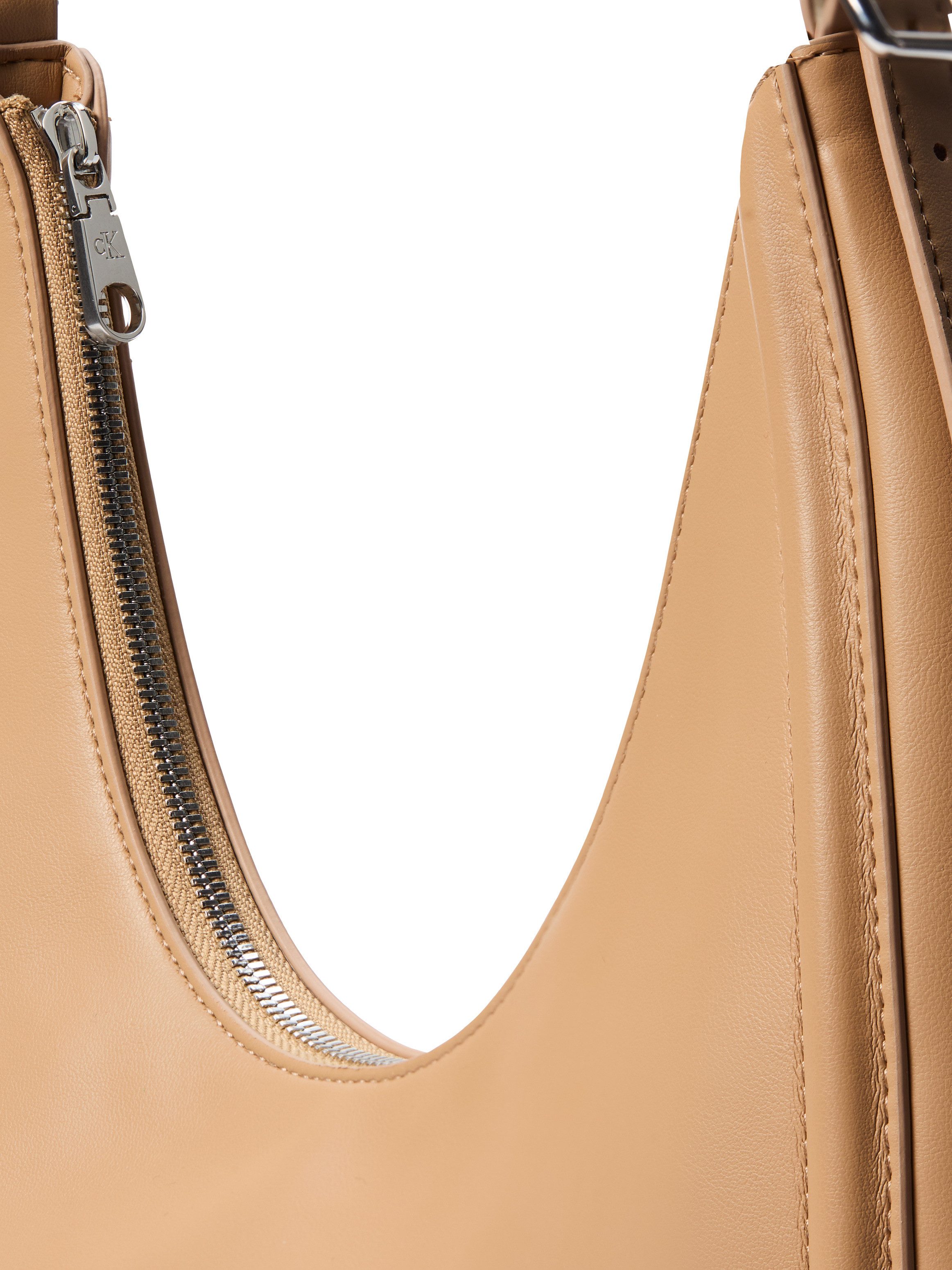 Calvin Klein Schultertasche BOLD CK CRESCENT BAG, Damen Handtasche, Umhängetasche mit CK-Logo