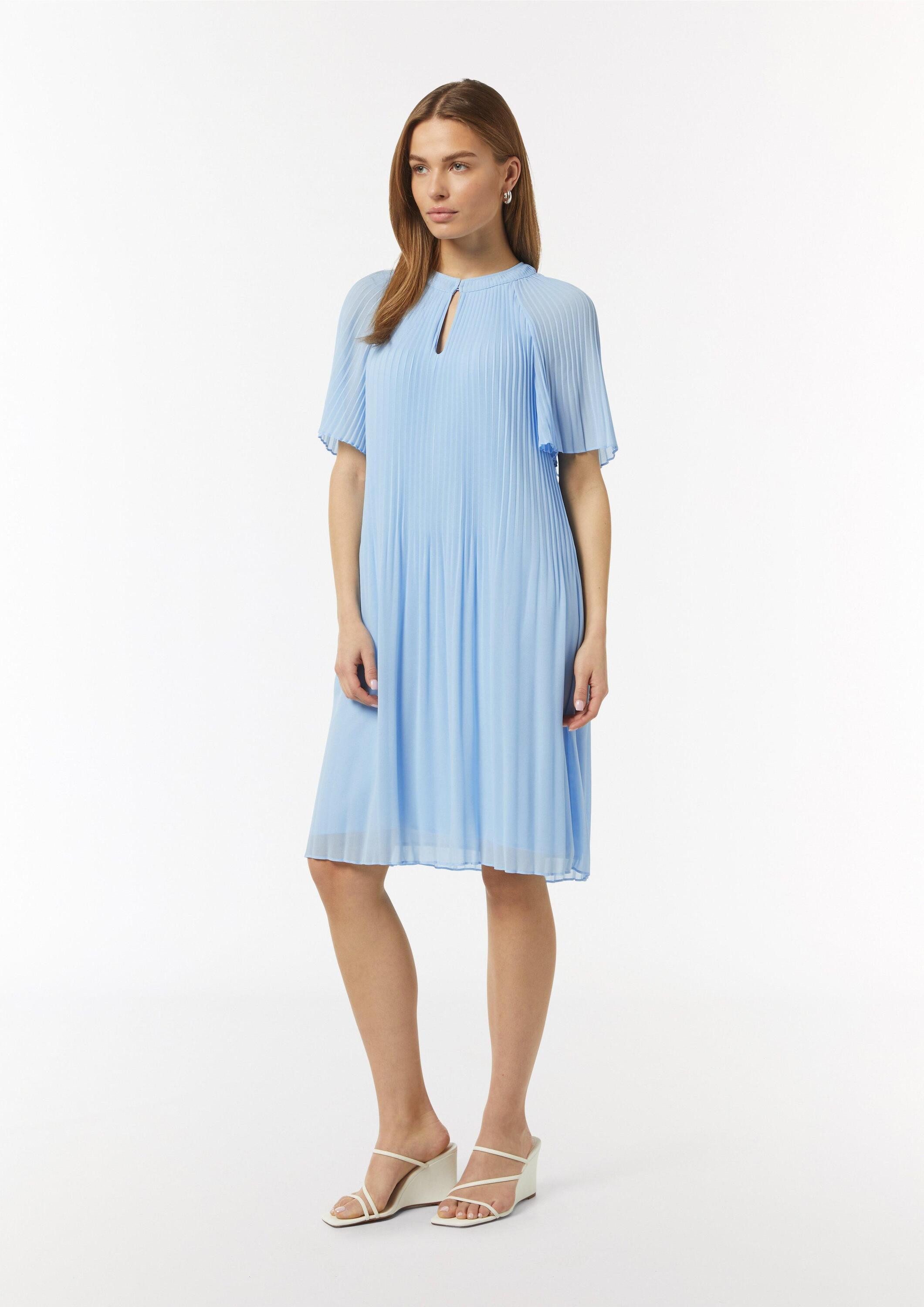 comma Minikleid Kleid Fließendes Plissee-Kleid aus Chiffon günstig online kaufen