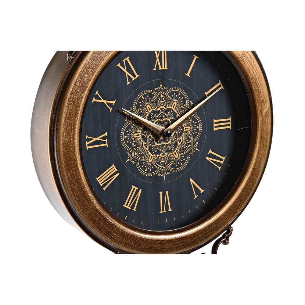 cm 57,5 Decor x 7,5 Glas DKD x Golden Eisen DKD Uhr Wanduhr Decor 27 Home Home Schwarz