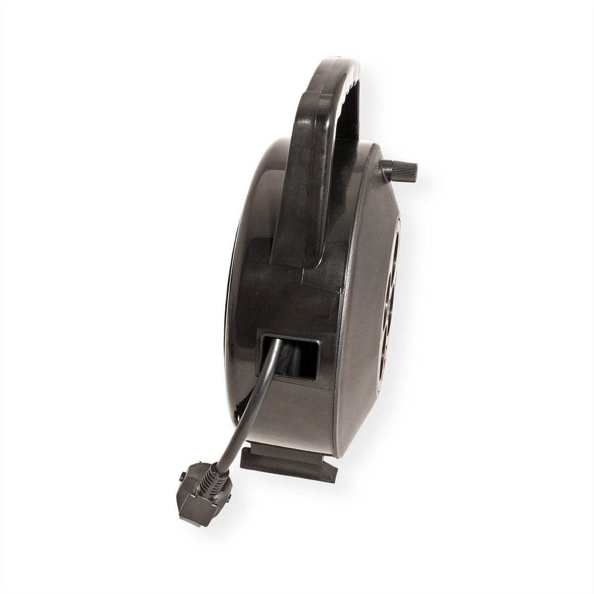 Bachmann Schutzkontakt-Aufrollkabelbox 4fach AC230V Kabel Kabeltrommel (Kabellänge 10 m), 10 m, 393.002