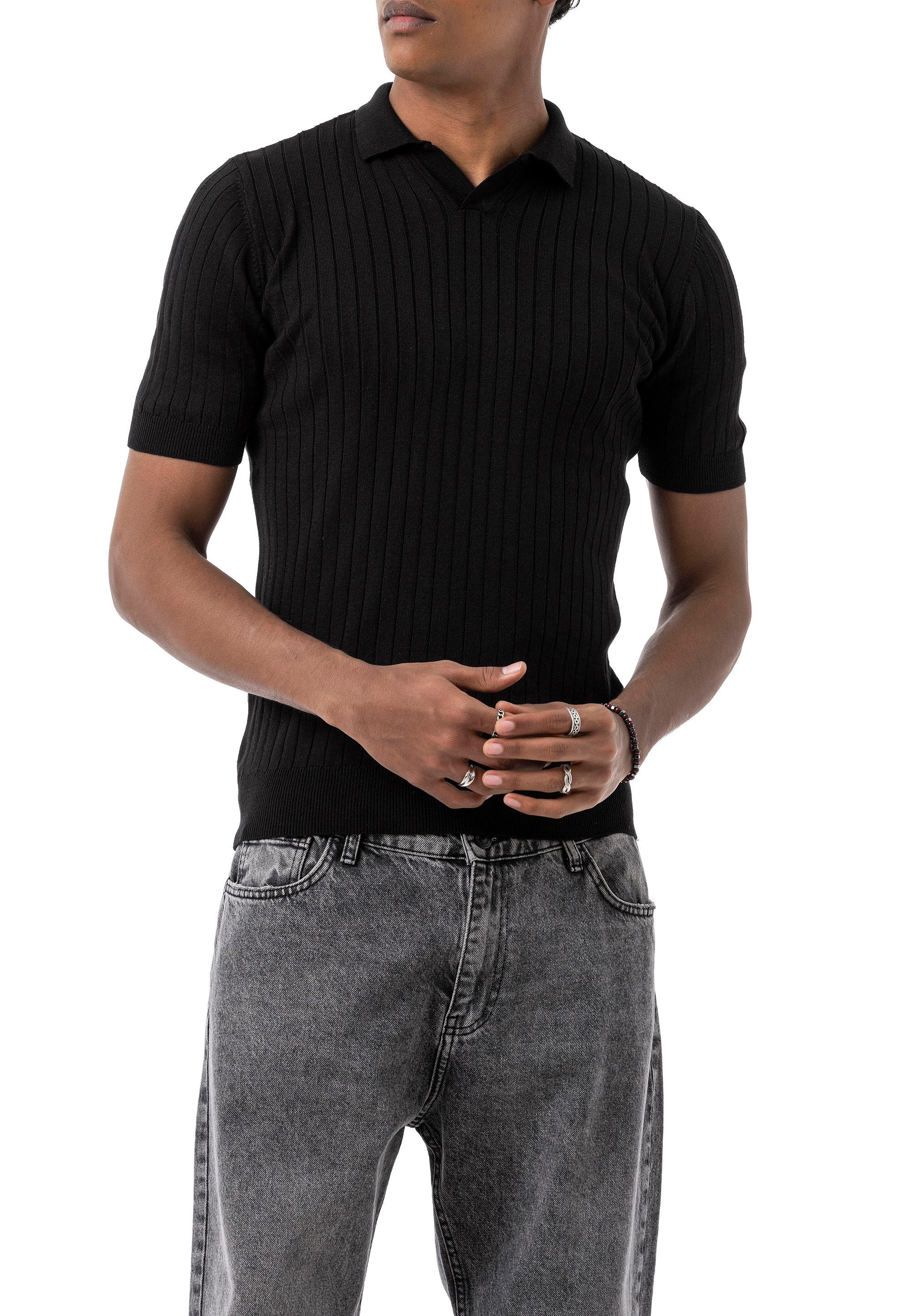 RedBridge Poloshirt by Tarz Cool - Strick-Shirt, gerippt, kurzarm, Slim Fit günstig online kaufen