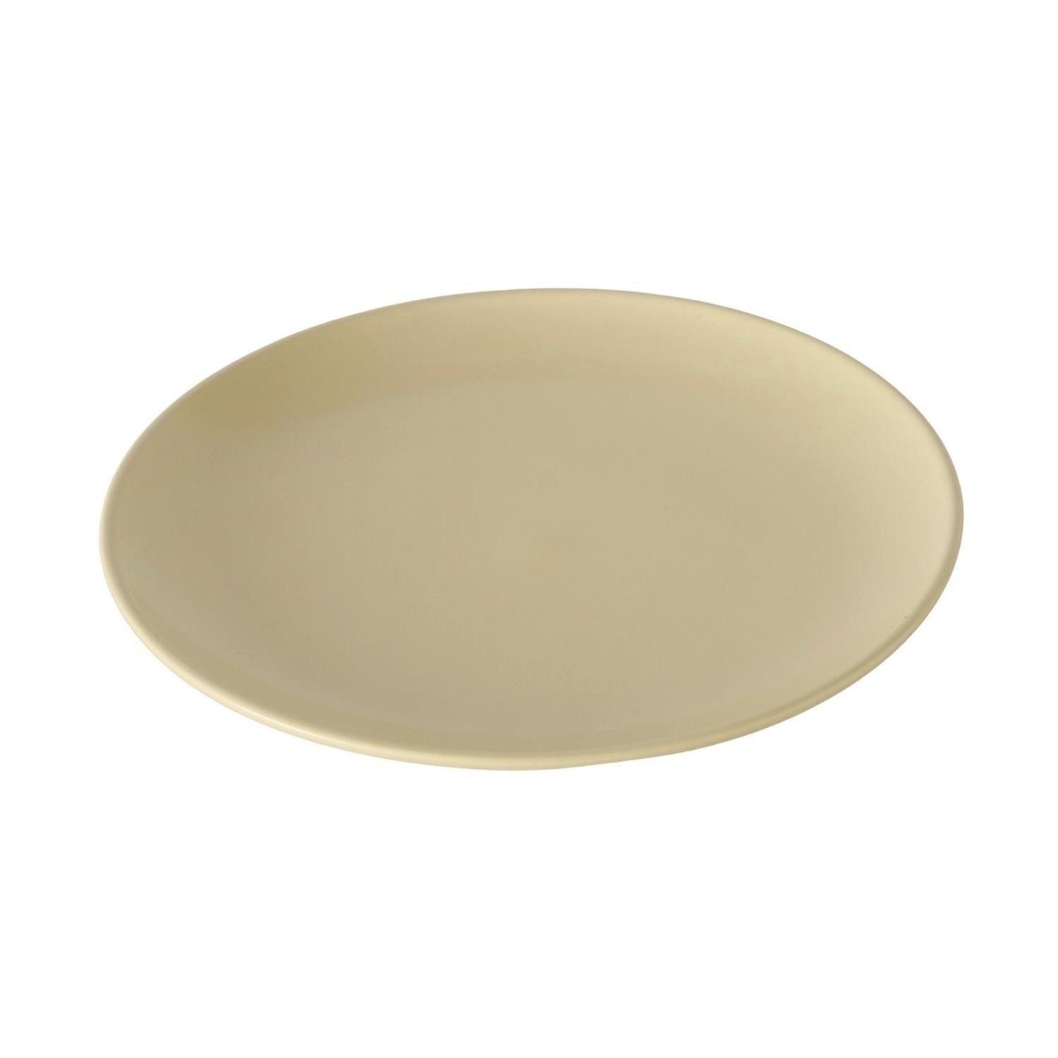BOLTZE GRUPPE GmbH Frühstücksteller PASTELL, Ø 20,5 cm, Pastellgelb, Steinzeug, (1 St), spülmaschinen- und mikrowellengeeignet