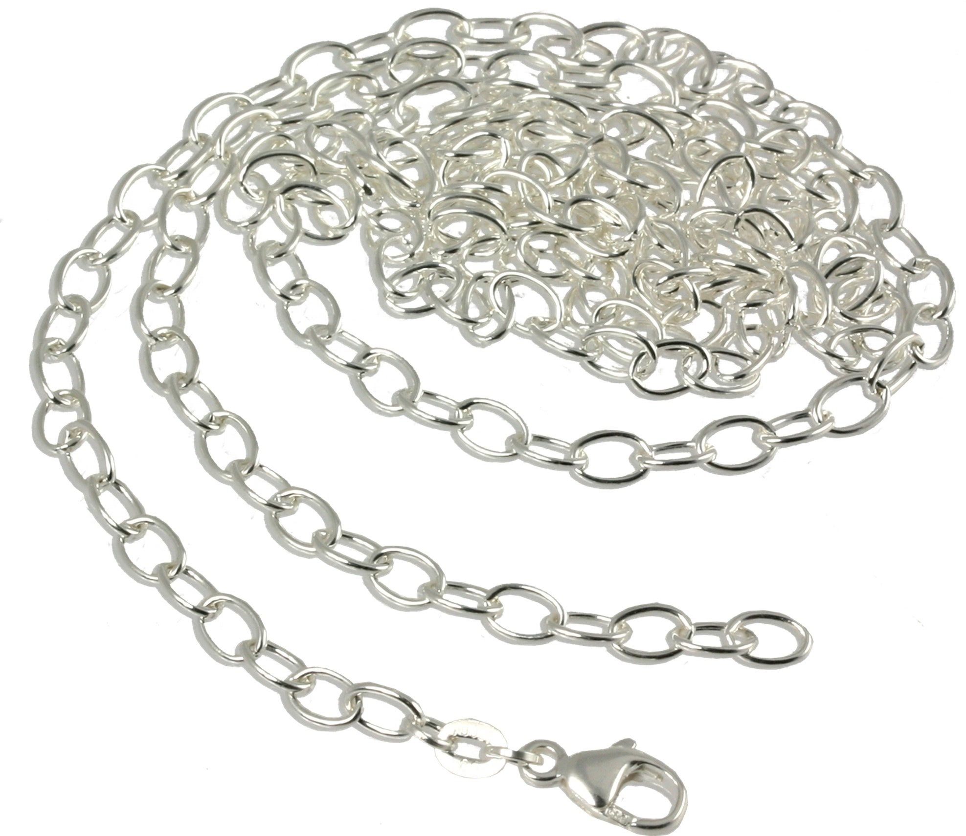 SilberDream Charm-Kette SilberDream Charmskette Charms Halsschmuck (Charmskette), Charmsketten ca. 70cm, 925 Sterling Silber, Farbe: silber, Made-In Ger