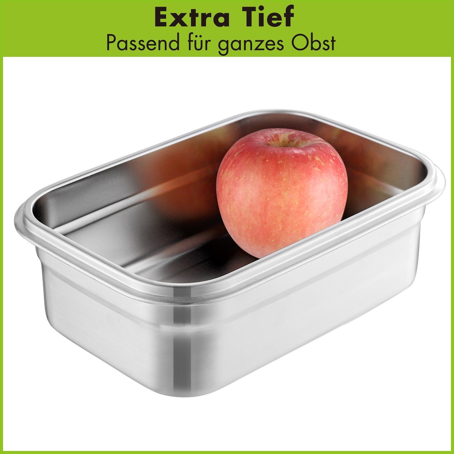 immer Lunchbox Edelstahl Brotdosen-Set "SafeLock", Edelstahl – Bild 5 von 5