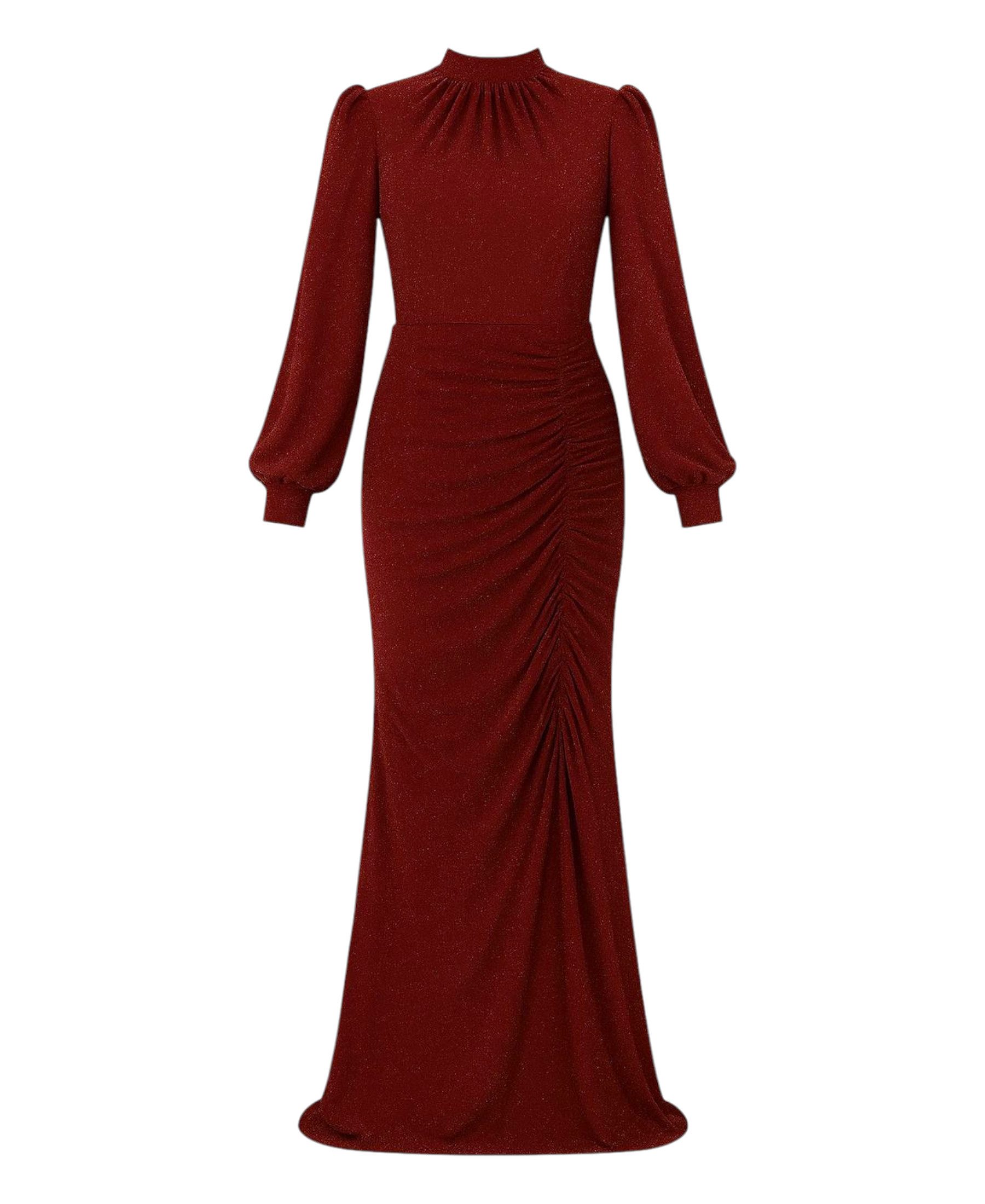 fashionshowcase Abendkleid langärmliges Maxikleid Damen Abaya günstig online kaufen