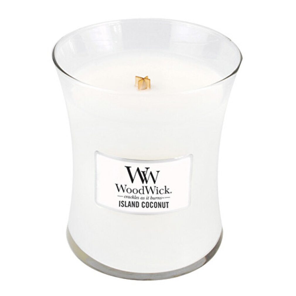 Woodwick Duftkerze Scented candle vase Island Coconut 275 g