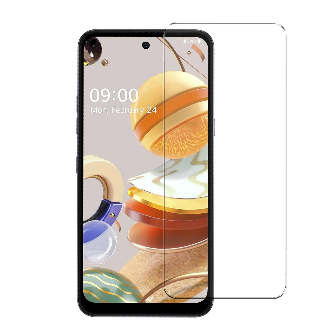 CoolGadget Schutzfolie Panzerfolie für LG K52, (9H Härtegrad, 2x Schutzglas, 1xReinigungset), Displayfolie Panzer Schutzfolie 2 Stück für LG K52 Glas Folie