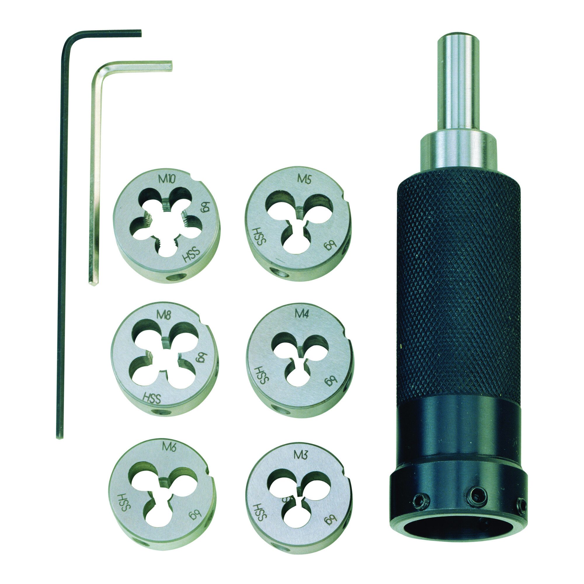 PROXXON INDUSTRIAL Gewindebohrer Proxxon Schneideisenhalter mit Schneideisen M 3 - 10