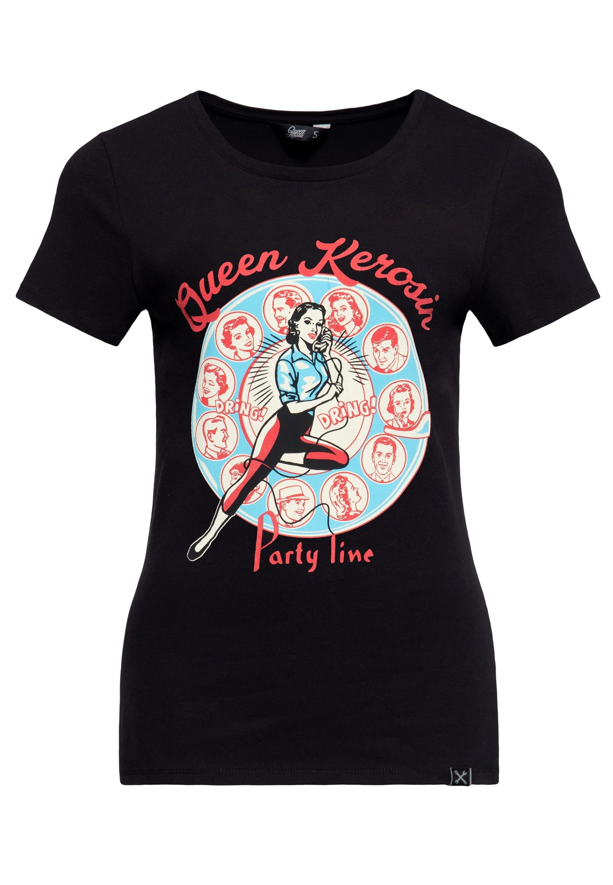 QueenKerosin T-Shirt Party Line (1-tlg) mit günstig online kaufen