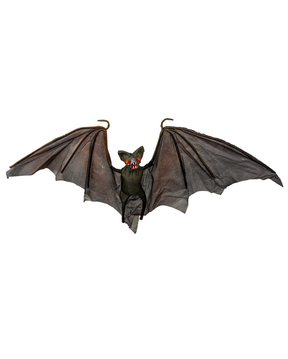 Horror-Shop Dekoobjekt Fledermaus Deko mit Leuchtaugen 120cm als Hallowee günstig online kaufen