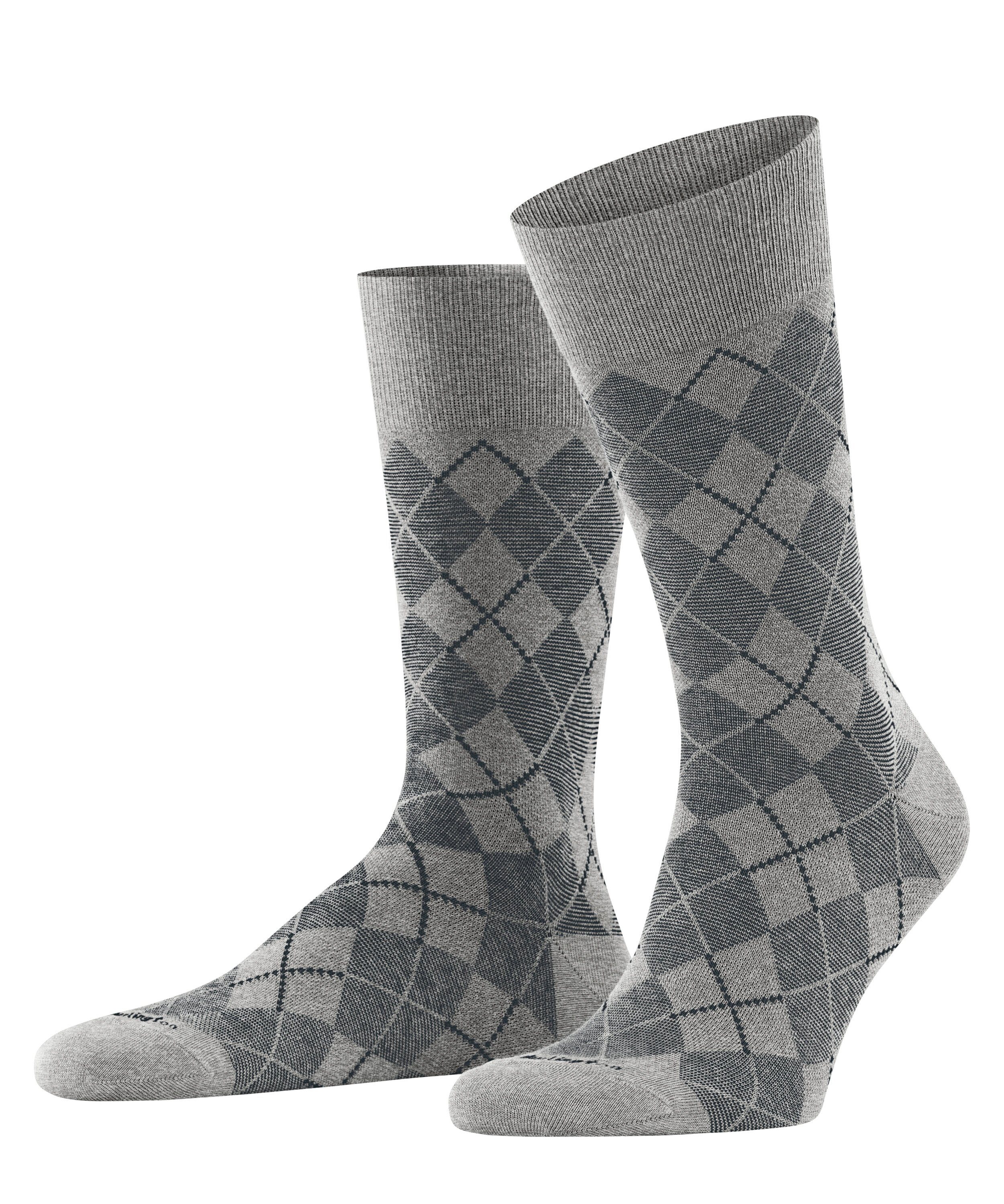 Burlington Socken Carrington (1-Paar) lightgrey/red (3408)