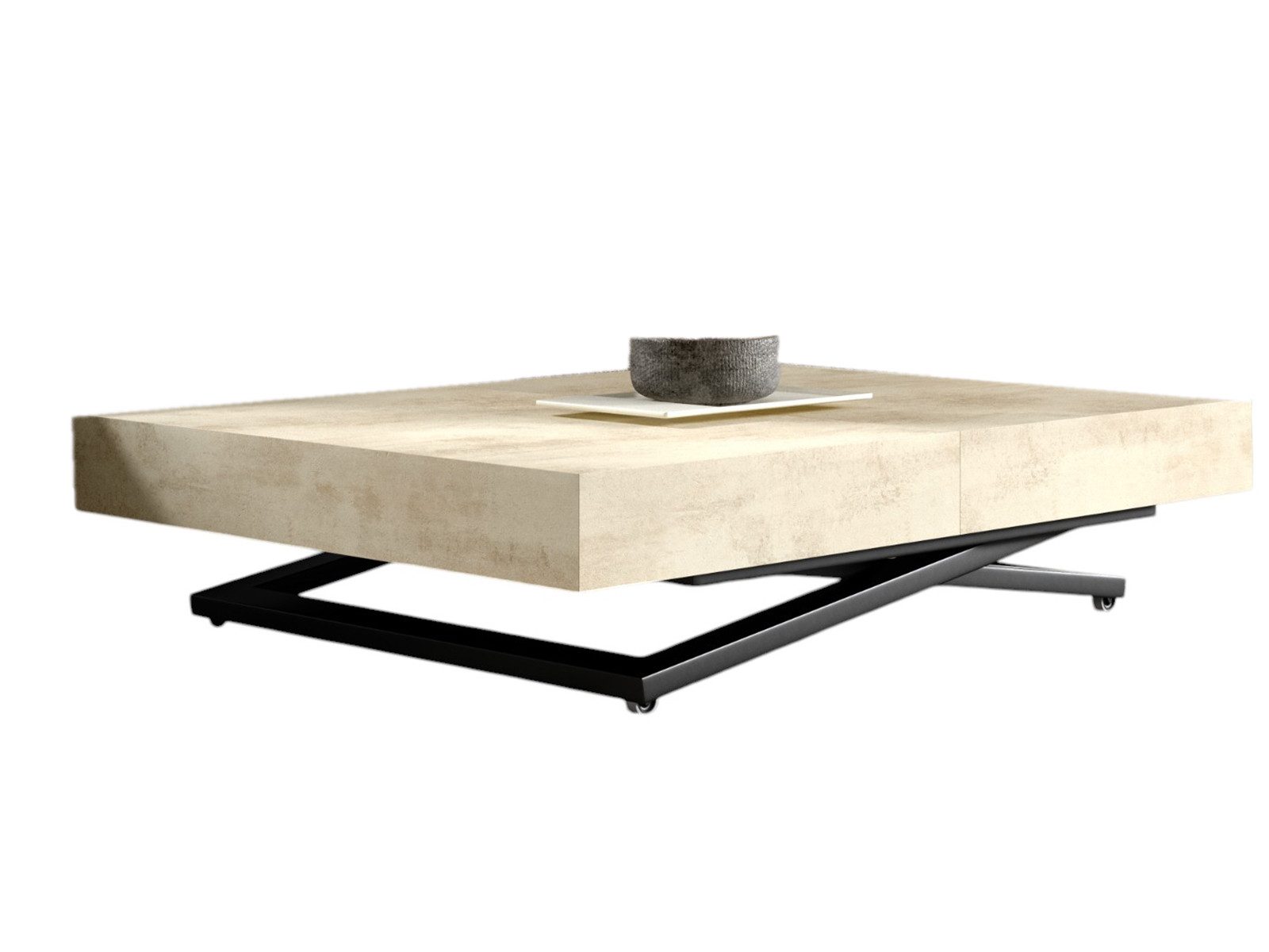 Compleo Couchtisch ausziehbar und höhenverstellbar, Modern Design, 120/200 günstig online kaufen