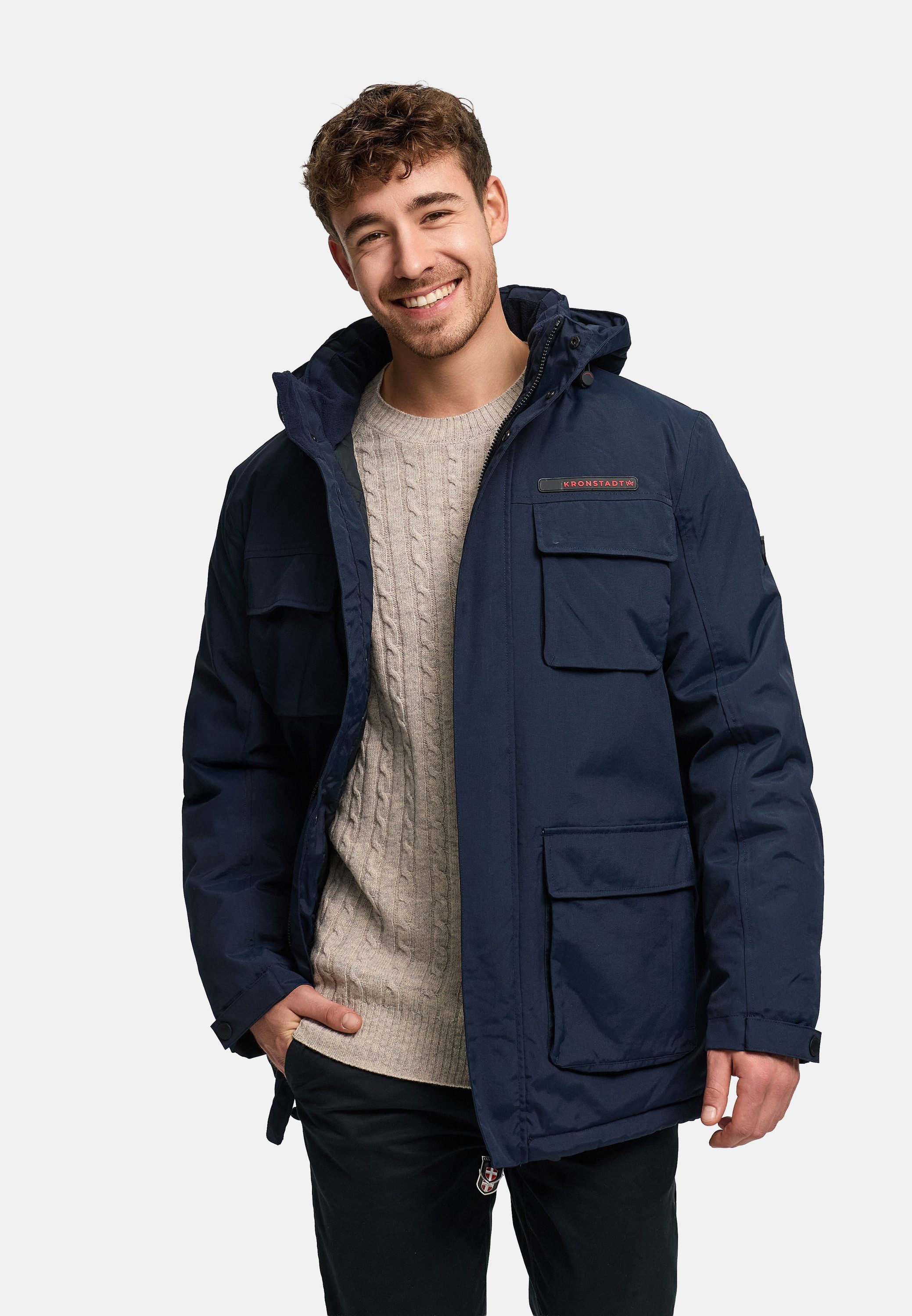 Kronstadt Wintermantel Herren KSHarrington Jacke Winter Herrenjacke Winterjacke mit Kapuze