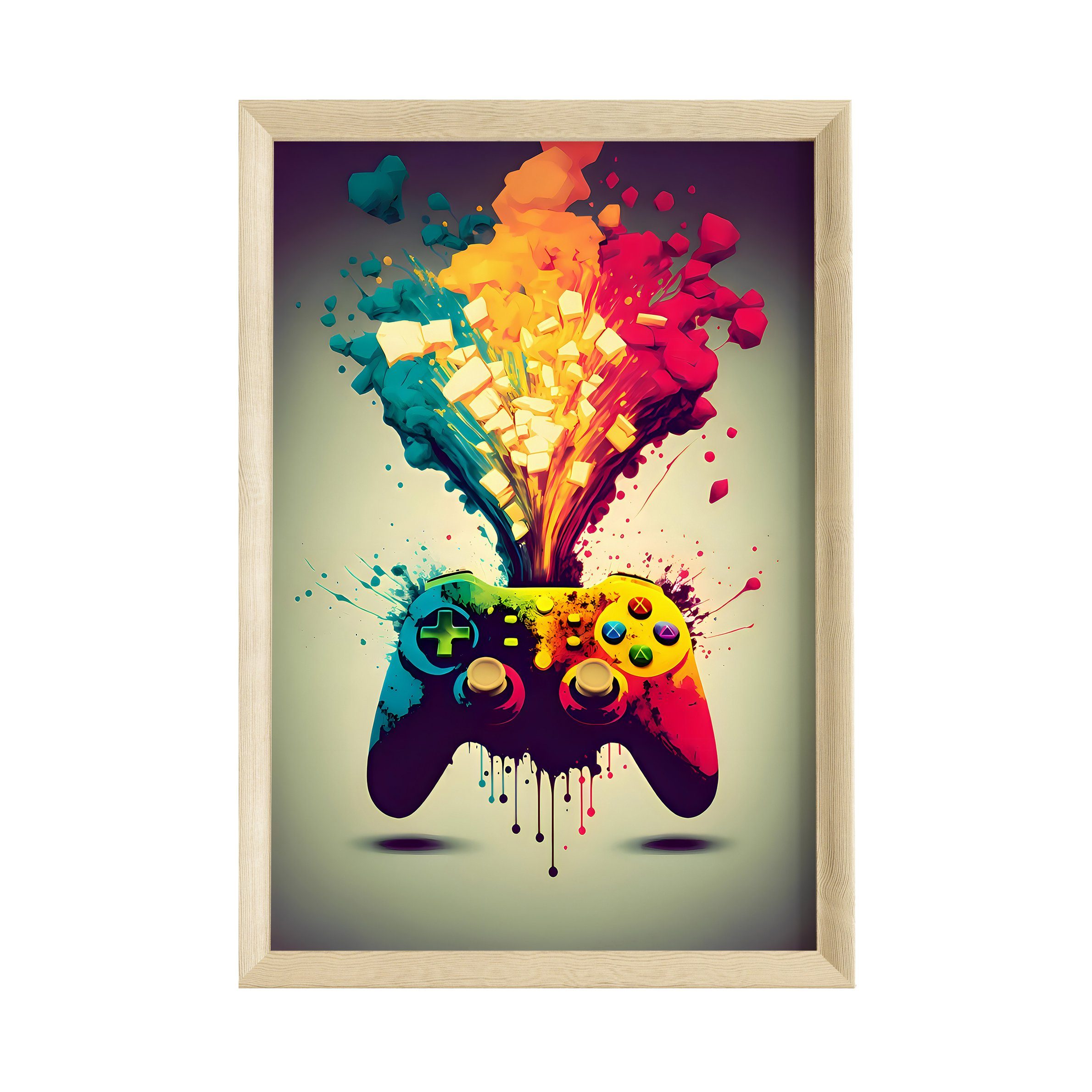 JUSTGOODMOOD Poster Premium ® Gamer Controller · ohne Rahmen