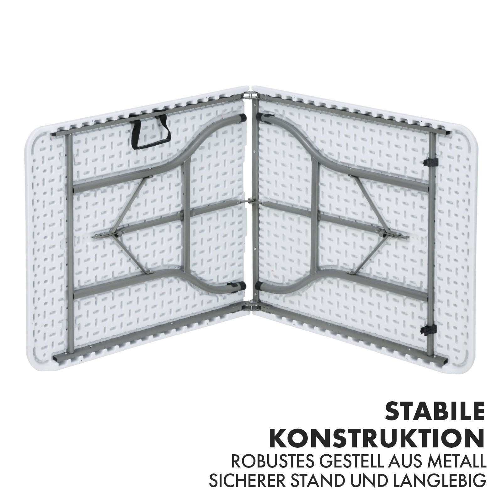 Kubus Campingtisch Klapptisch Arvida, Ideal für Innen- und Außenbereiche, 183 x 76 cm