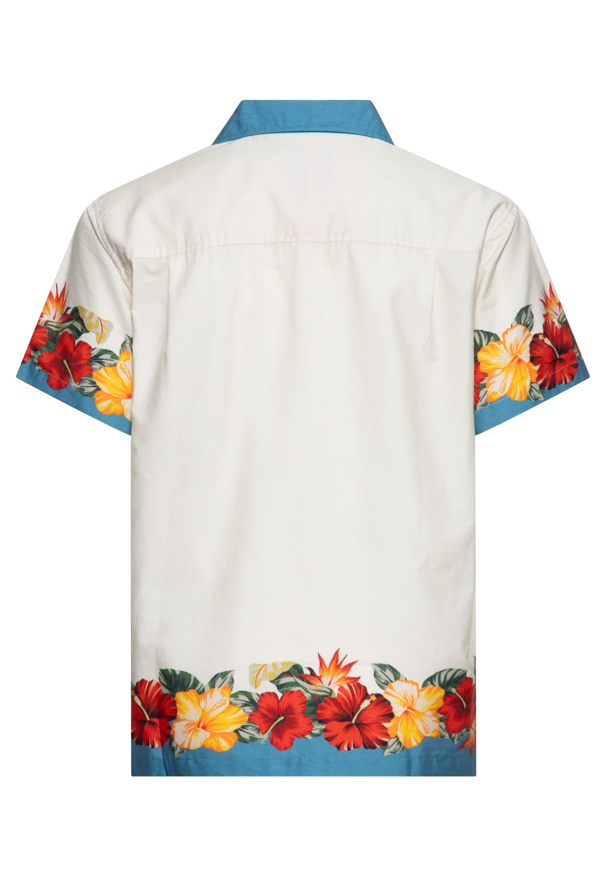 KingKerosin Kurzarmhemd Tropical Flowers mit tropischen Blumen