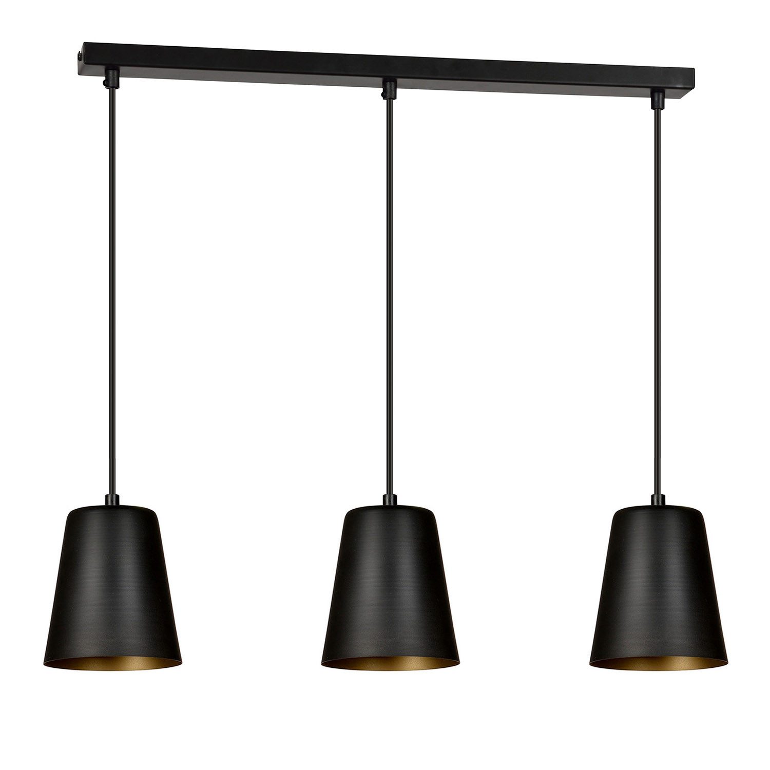 Licht-Erlebnisse Pendelleuchte JACKSON, ohne Leuchtmittel, Schwarze Hängelampe Metall länglich höhenverstellbar Lampe