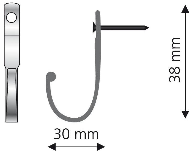 Zierhaken, 2-St), (Set, Vorhänge, für Liedeco weiß Gardinen, Vorhänge