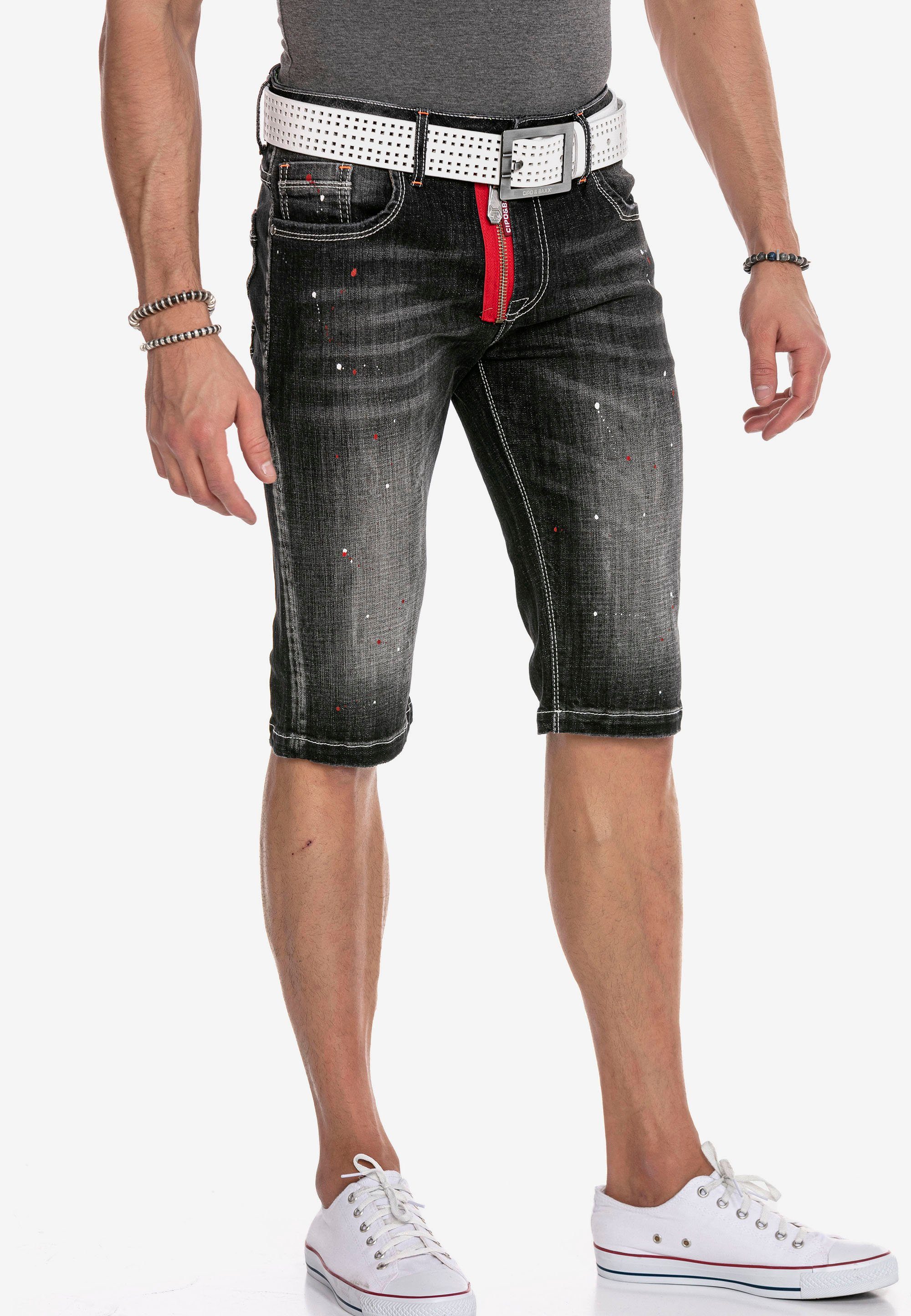trendigen & Farbklecksen Baxx Cipo mit Shorts