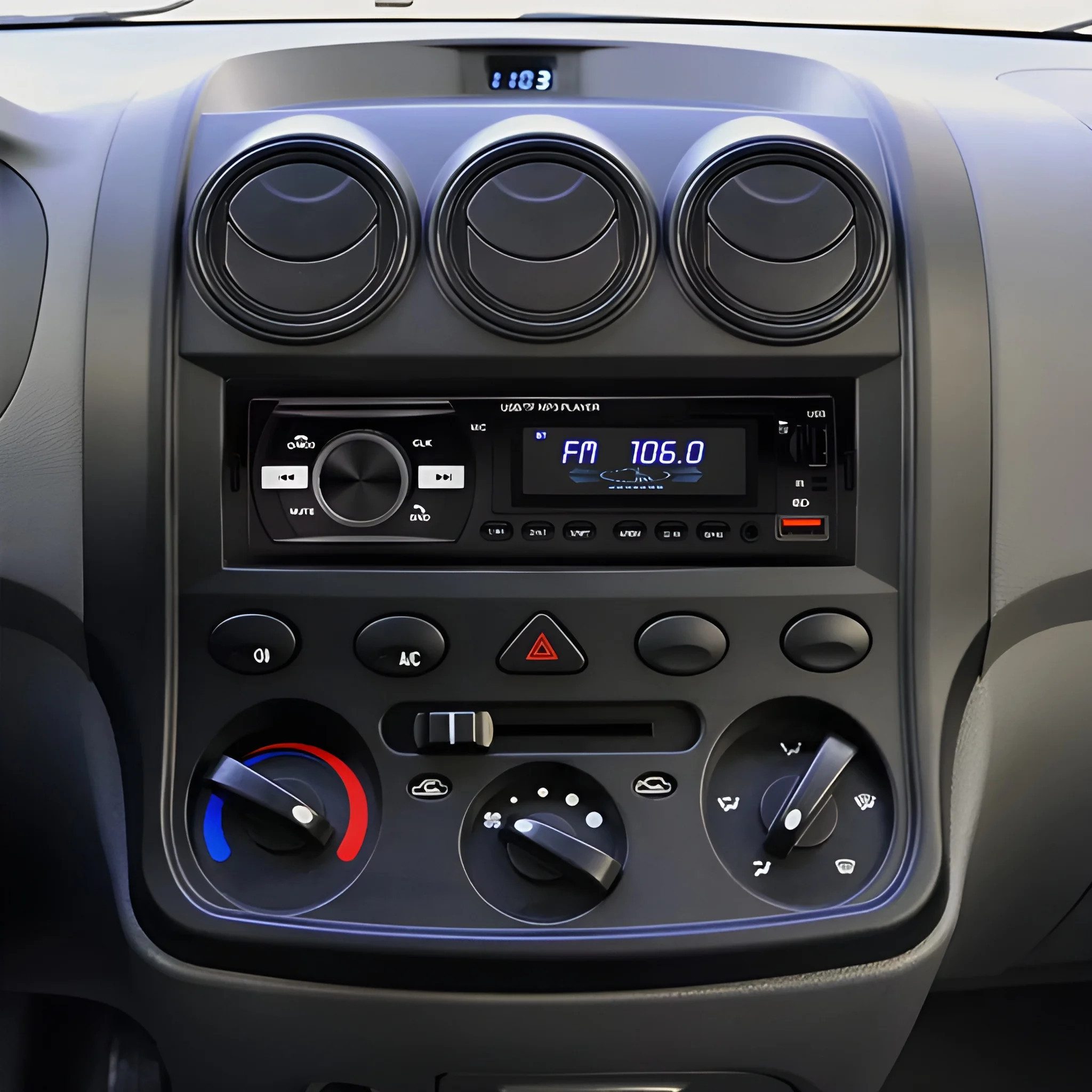 Athlix Auto Radio DAB+, Bluetooth, USB, Aux-Eingang, Sub-Out, Multicolour Autoradio (Freisprechfunktion, App-Steuerung, Schnellladung)