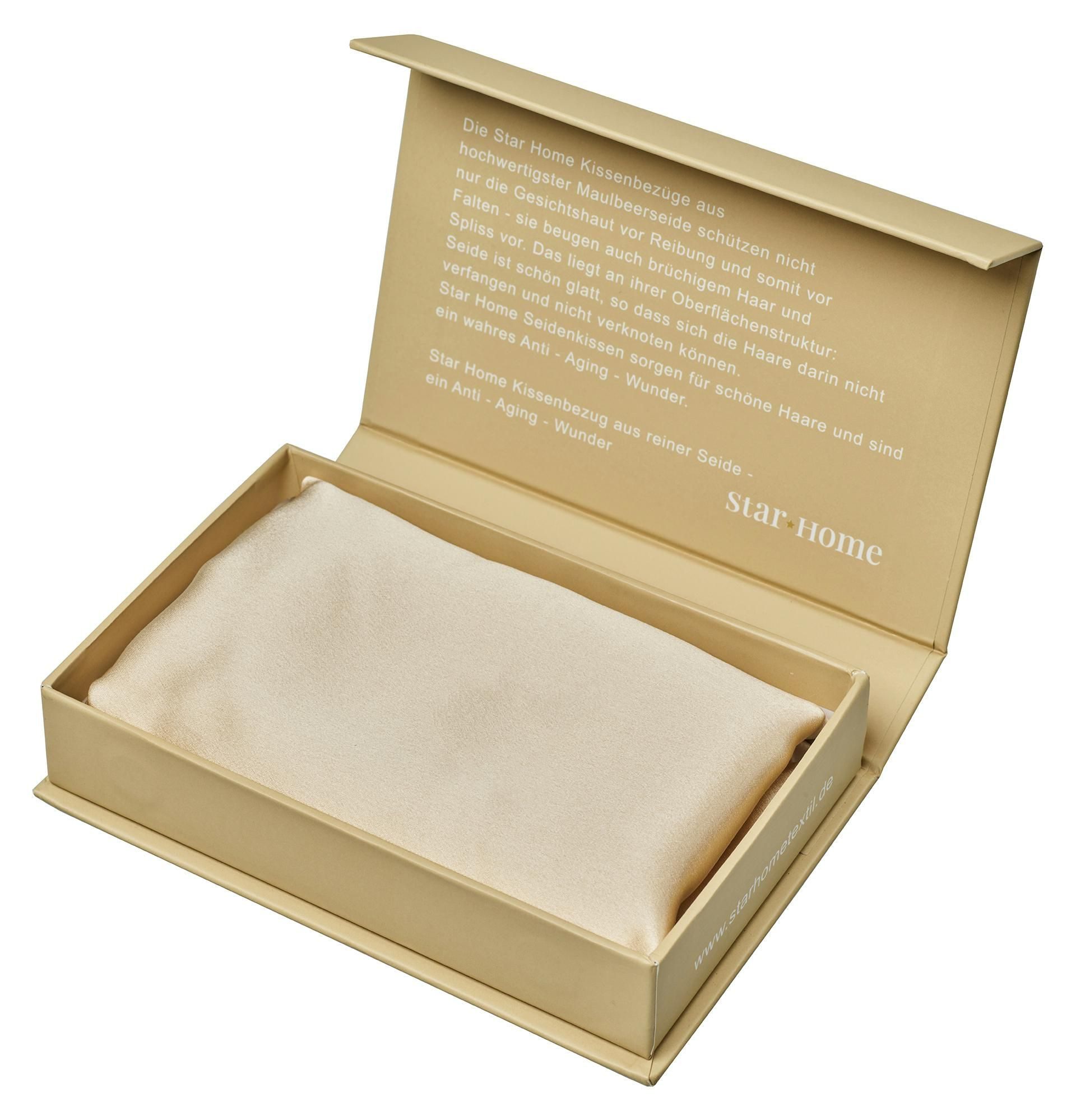 Star Home Textil Kissenbezüge Starhome Kissenbezug Creme aus 100% Seide Seidenbezug Anti Haarbruch, (1 Stück)