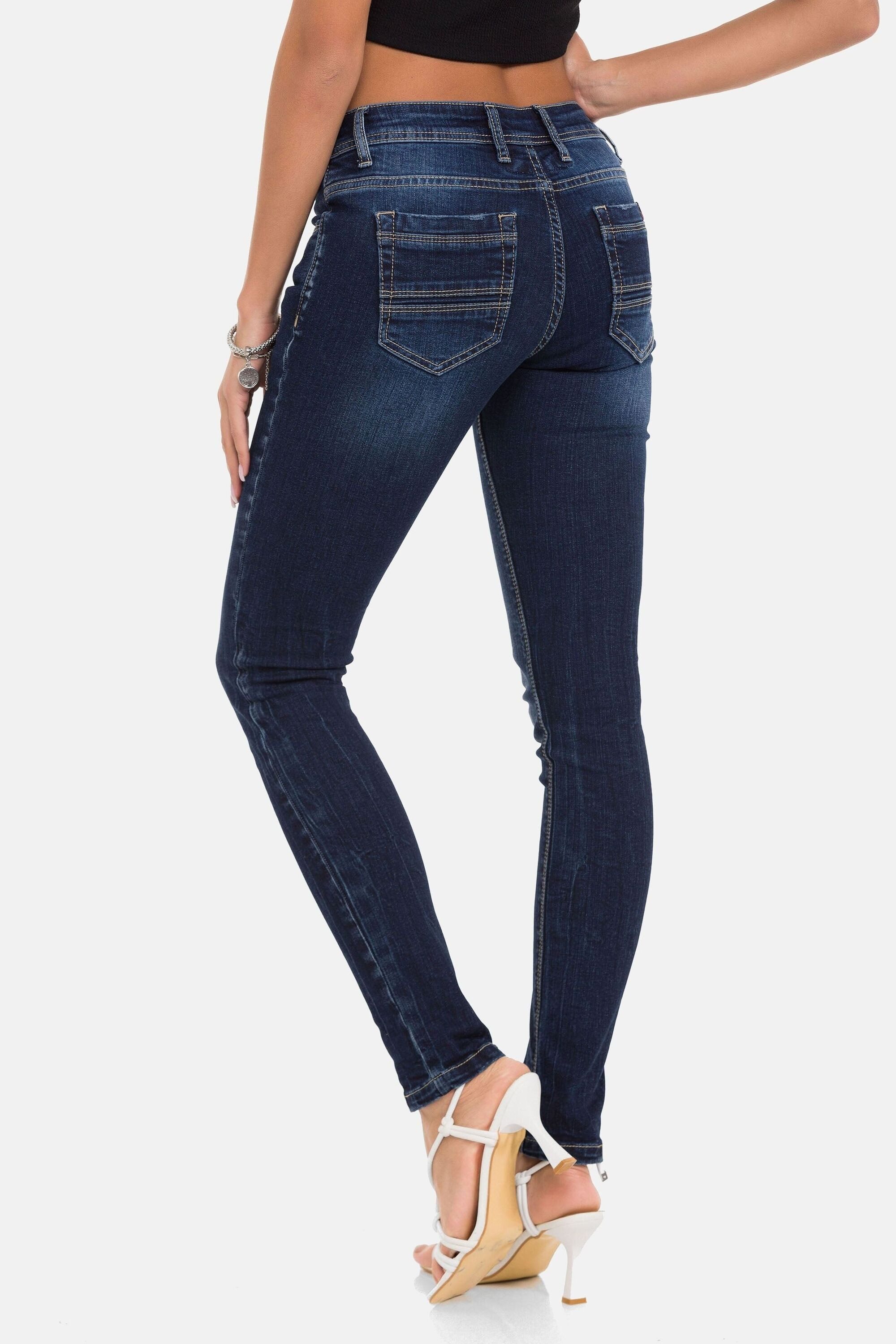 Cipo & Baxx Slim-fit-Jeans Jeans im Used-Look, WD443