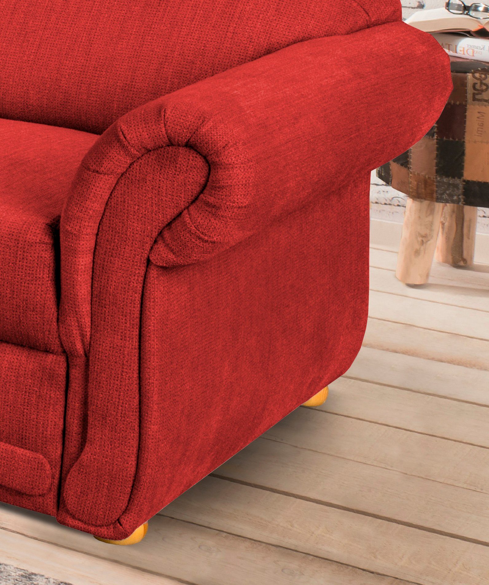 INOSIGN Ecksofa Florenz rot