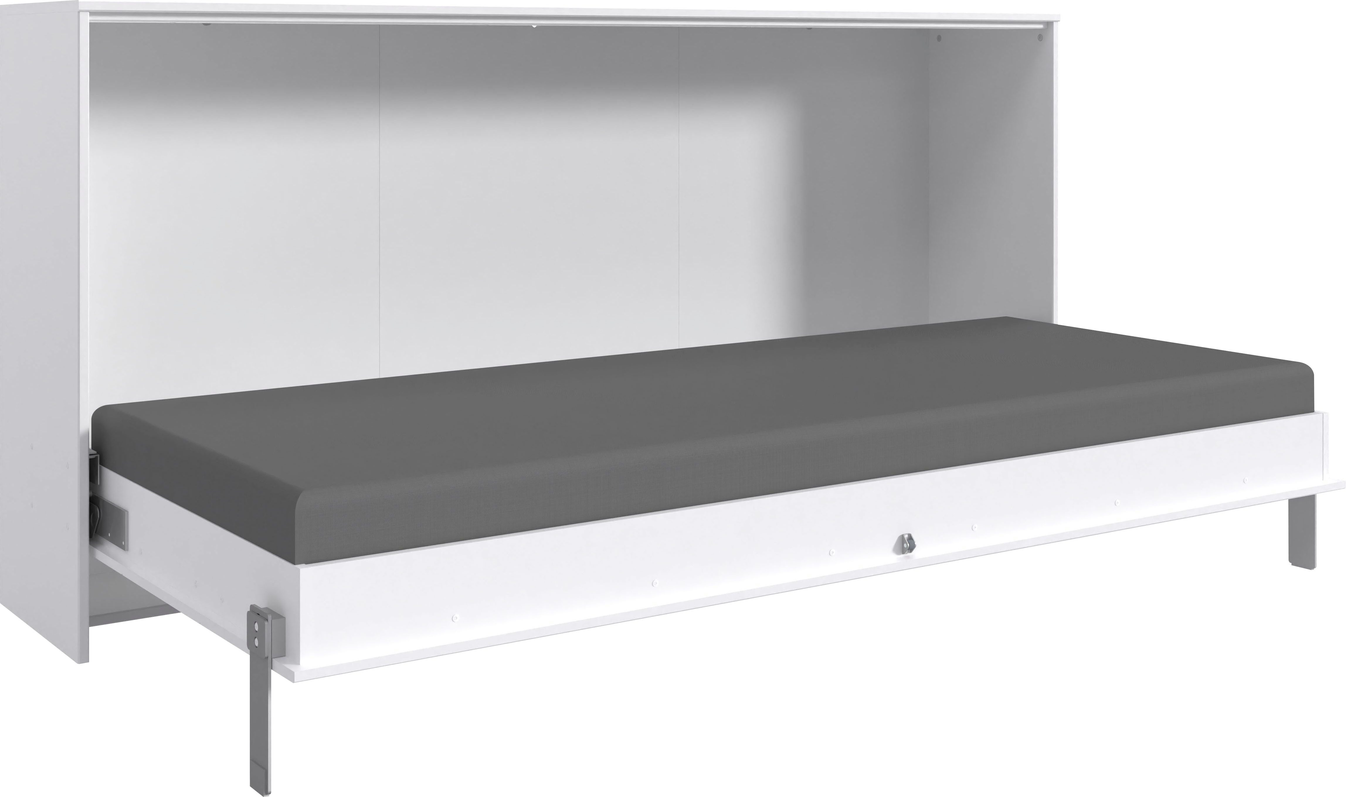 Wimex Schrankbett Juist Schrankklappbett Gästebett horizontal klappbar, 3 Liegeflächen, mit Lattenrost, Made in Germany