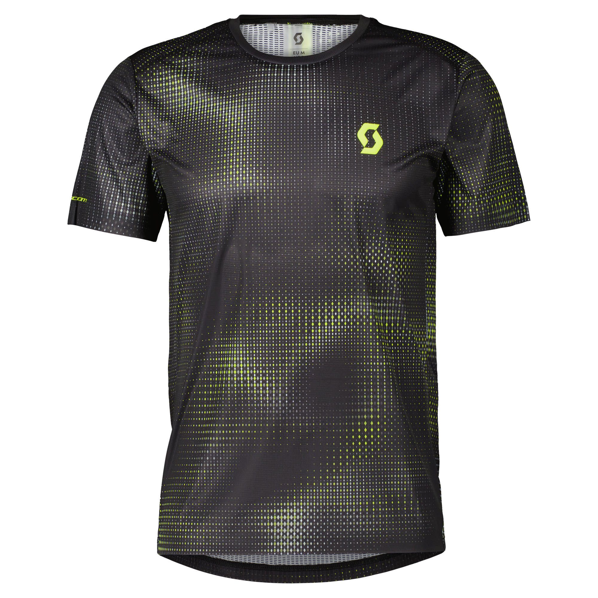 Scott T-Shirt Scott M Rc Run S/sl Shirt Herren Kurzarm-Shirt Black - Yellow