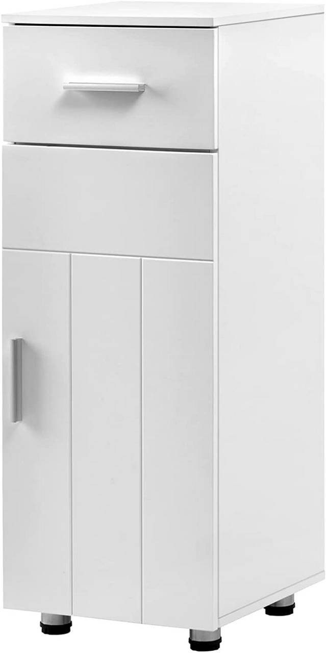 (1-St) 1 weiß 30x80x30 Schublade, Badezimmerschrank Hochschrank cm, EUGAD